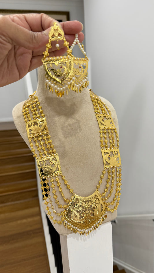 Micro Gold Plated Raani Haar – Traditional Indian Bridal Necklace Set