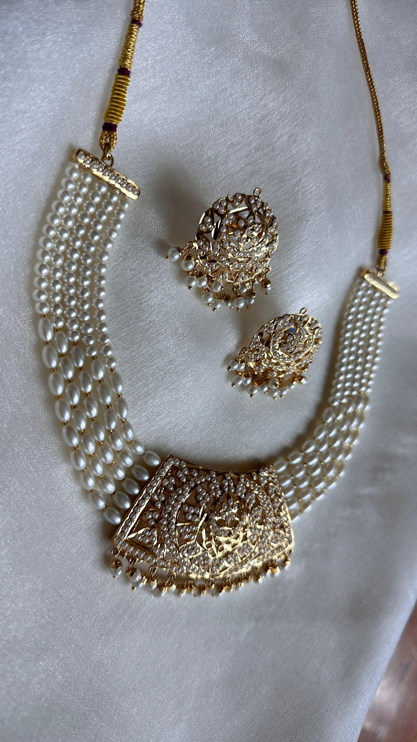 Real jadau gold plated necklace