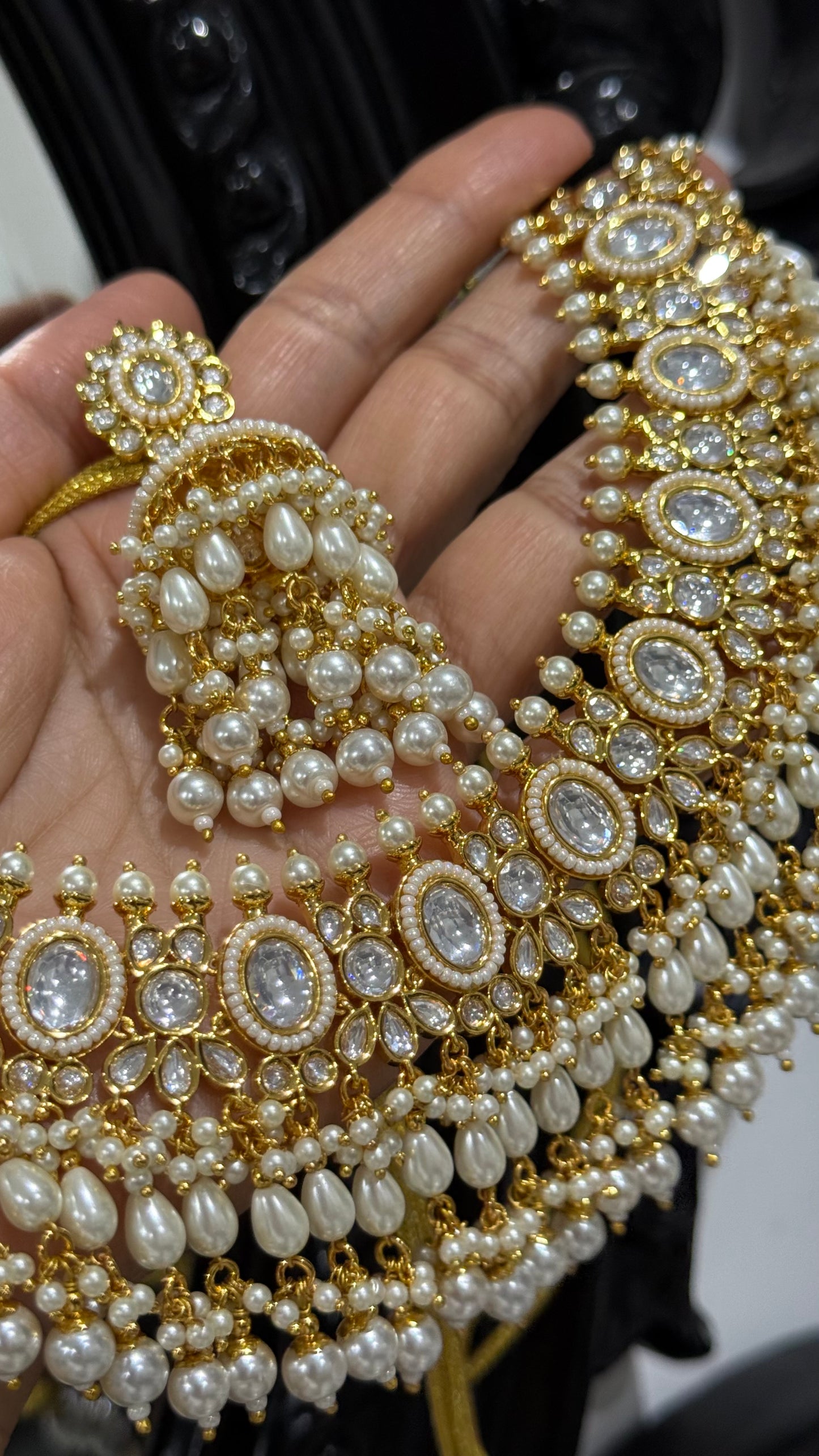 Gold Plated Kundan Necklace with jhumka Earring  Bridal Jewellery Australia