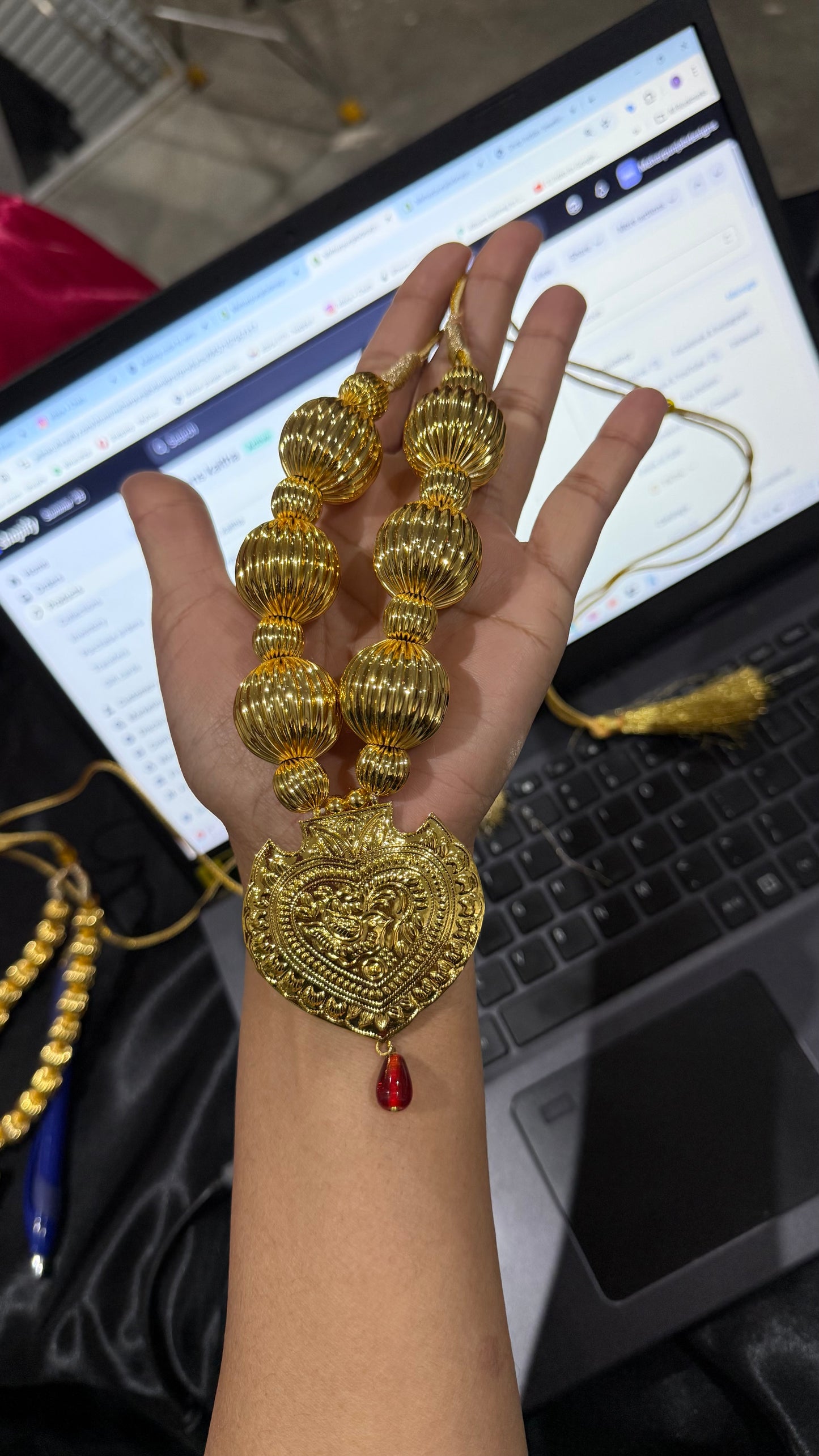 Gold Plated Kaintha – Punjabi Traditional Men’s Necklace