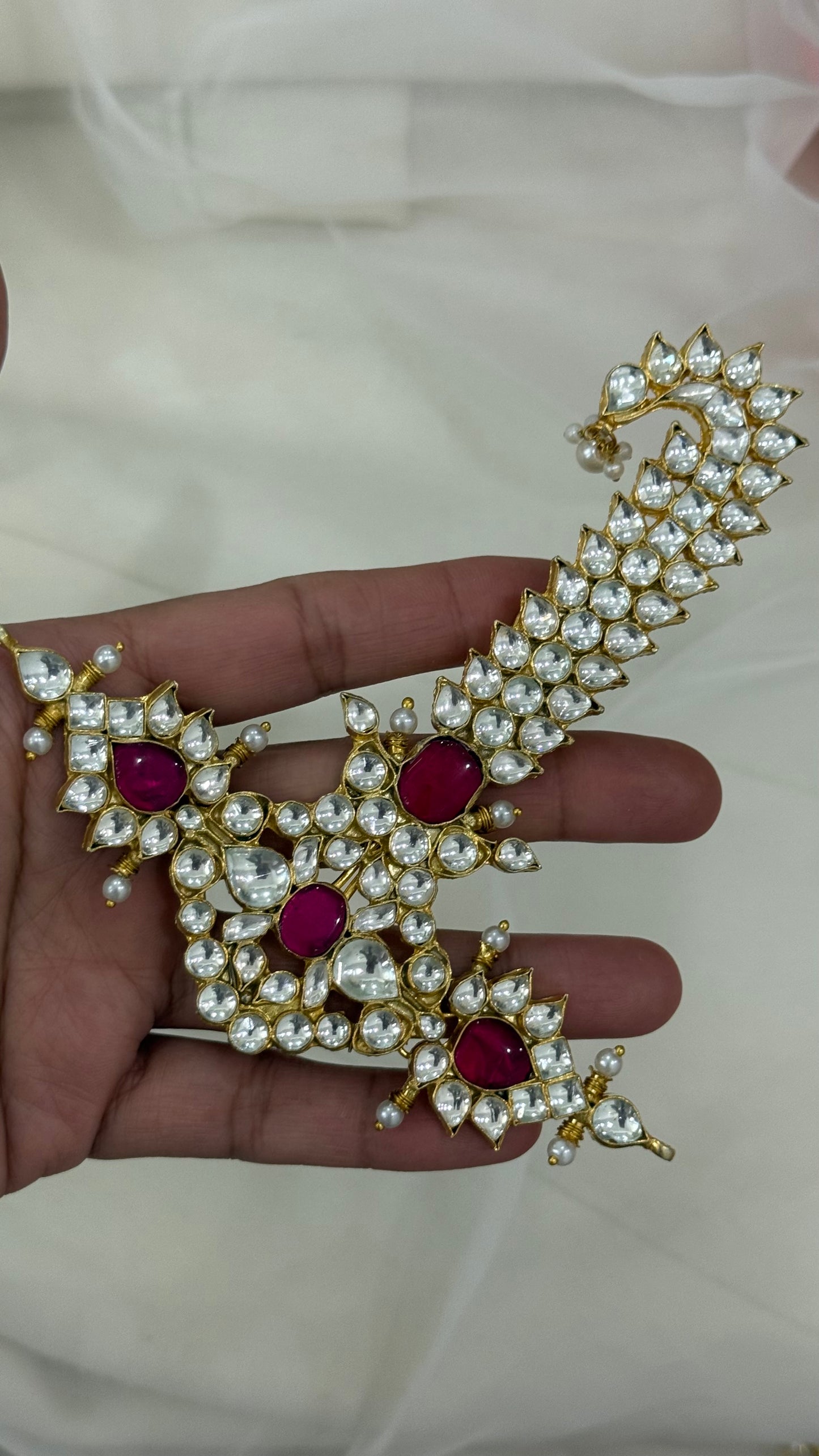 Handcrafted Wedding Kalgi PAchi – Groom/Men Turban Accessory | Gold-Plated | Mehar Punjab Designs