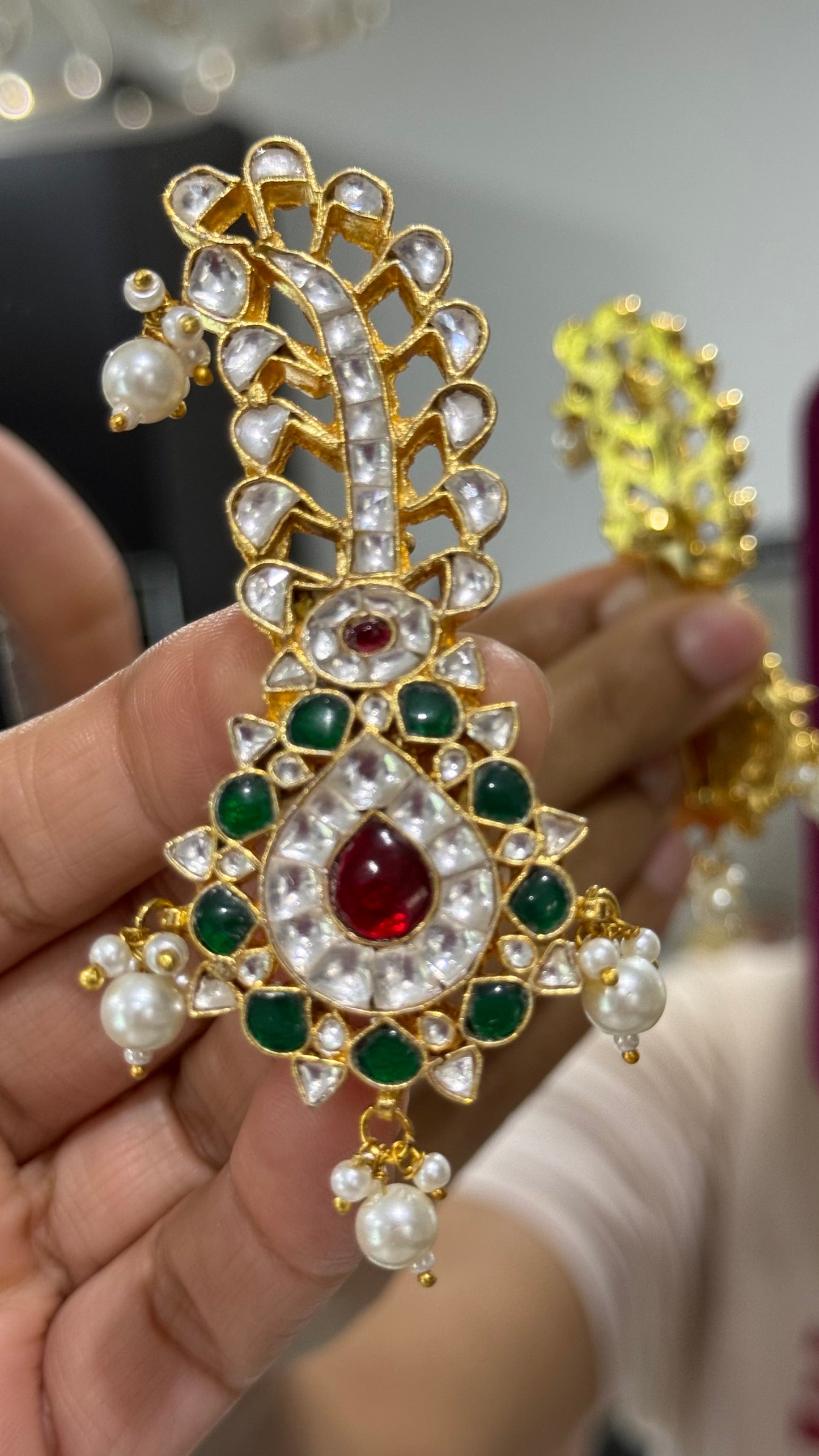 Handcrafted Wedding Kalgi Pachi – Groom/Men Turban Accessory | Gold-Plated | Mehar Punjab Designs