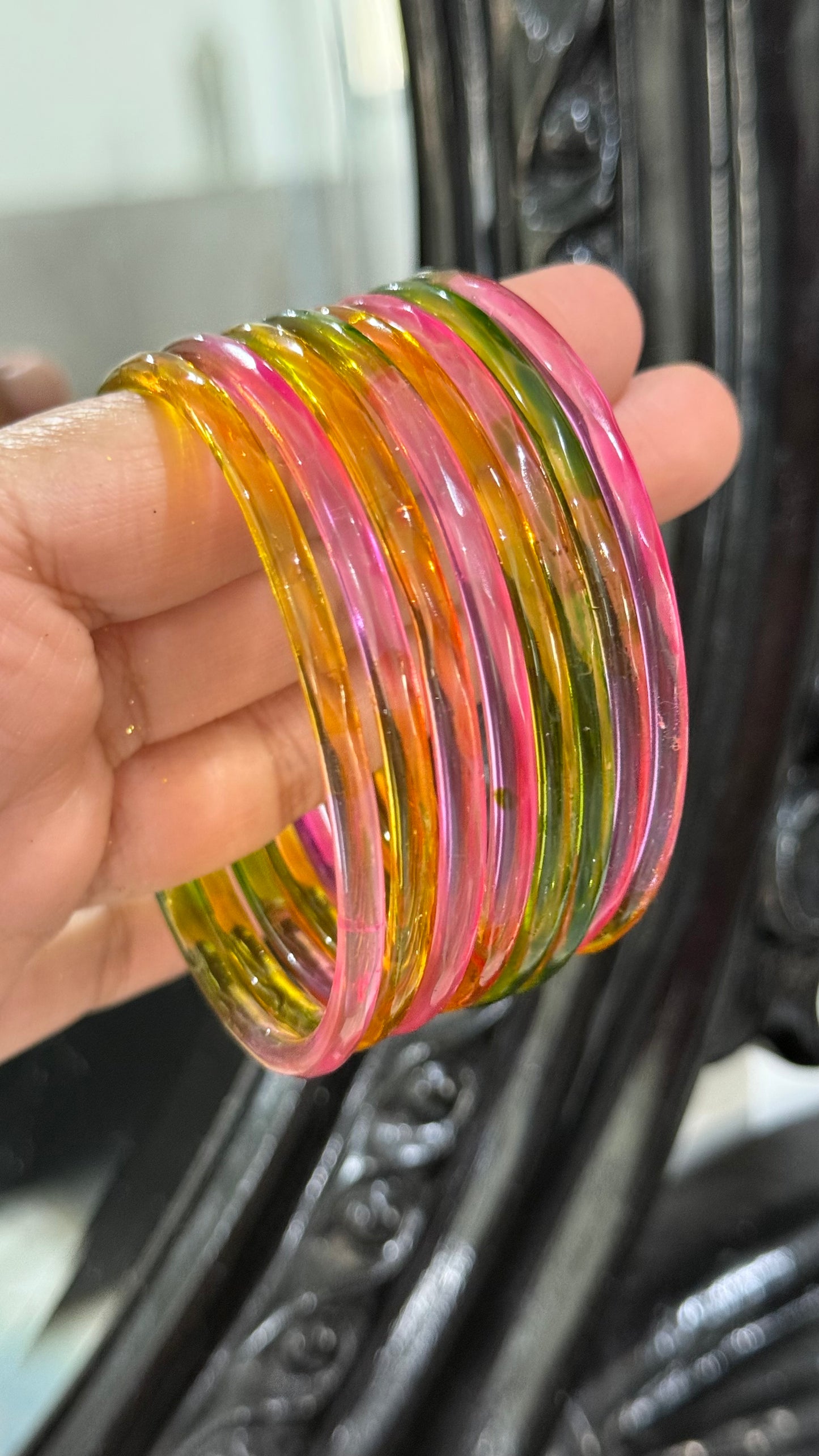 Glass Bangles for Karvachauth multi