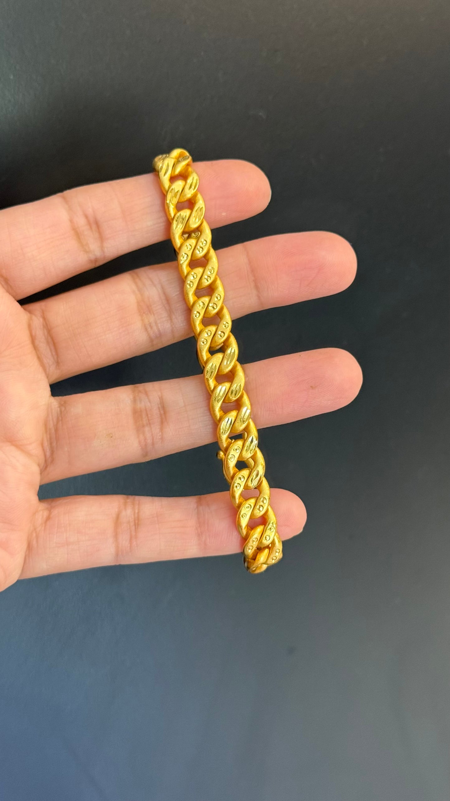 Mens gold look bracelet