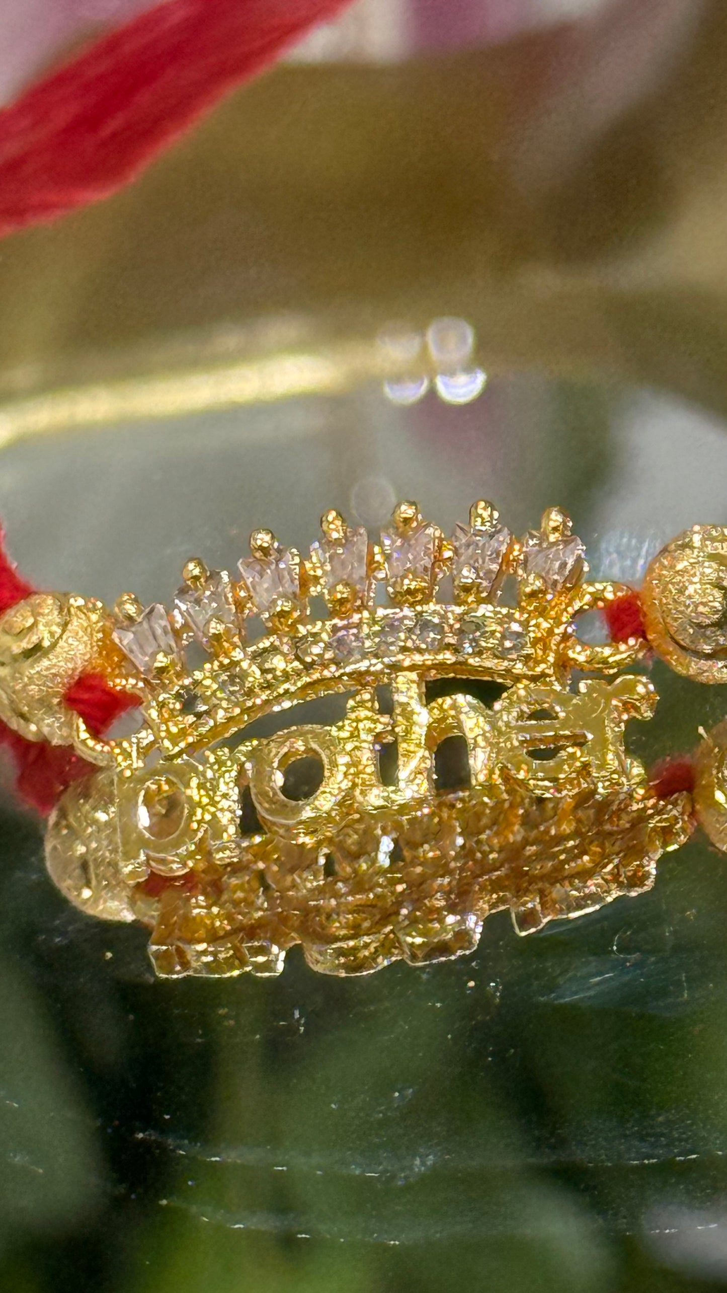 Premium Gold Look  Rakhi for Brother with Bro Charm
