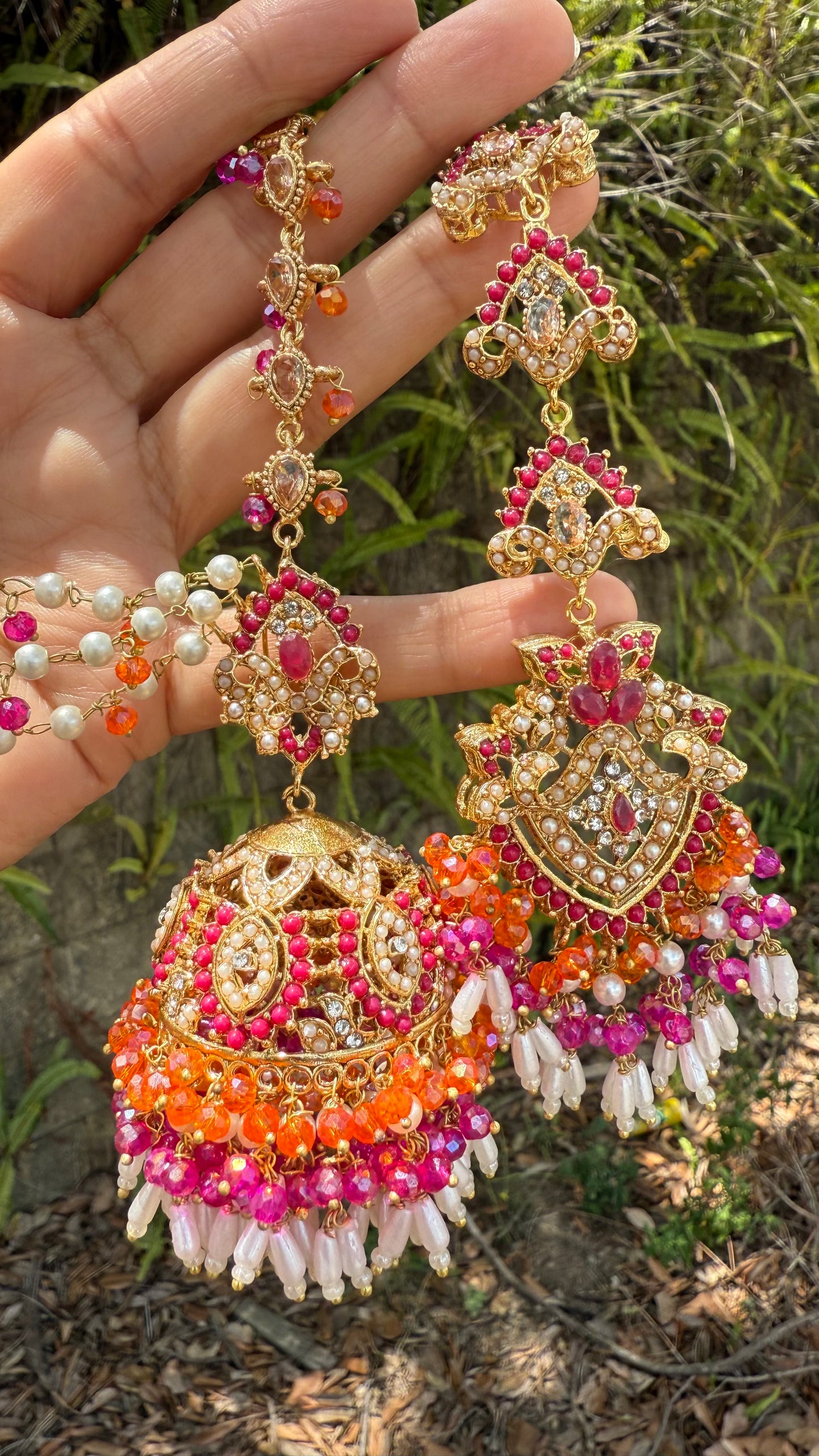 Pakistani jhumki with sahare