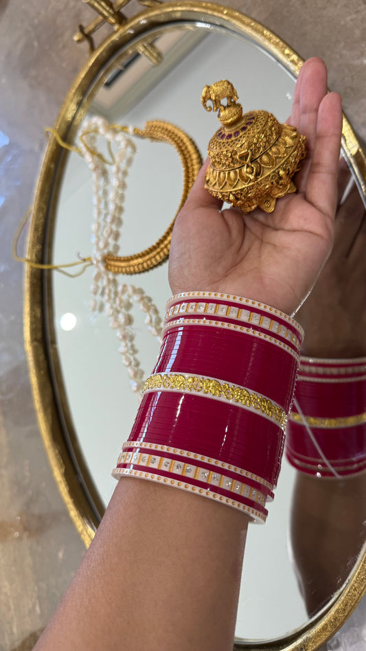 Premium Bridal Choora raani pink chuda