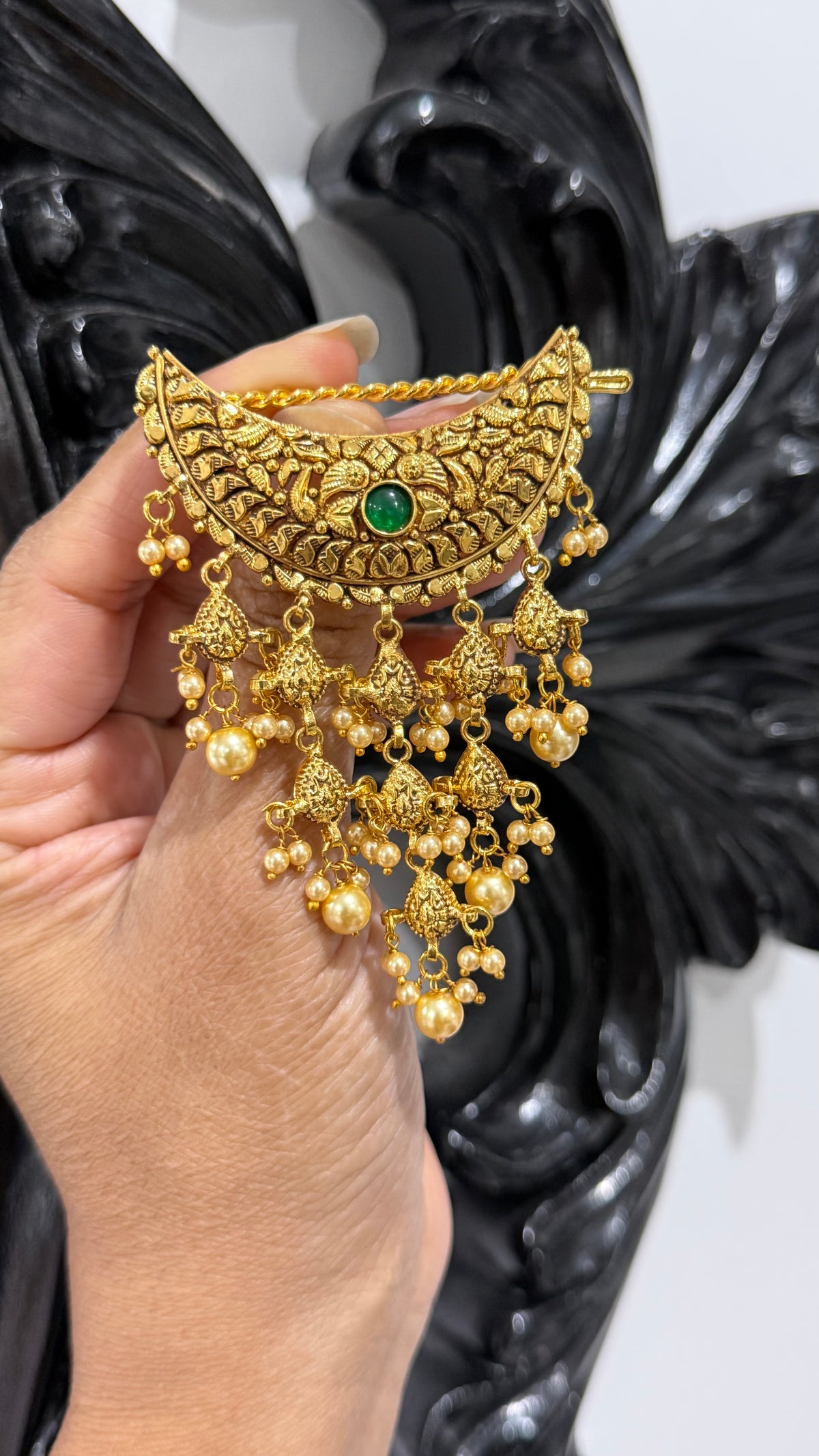 Gold plated hair clip (sui ) sandookh collection