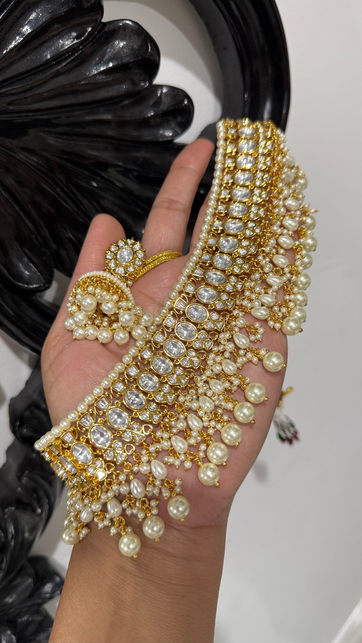 Gold Plated Kundan Necklace with jhumka Earring  Bridal Jewellery Australia