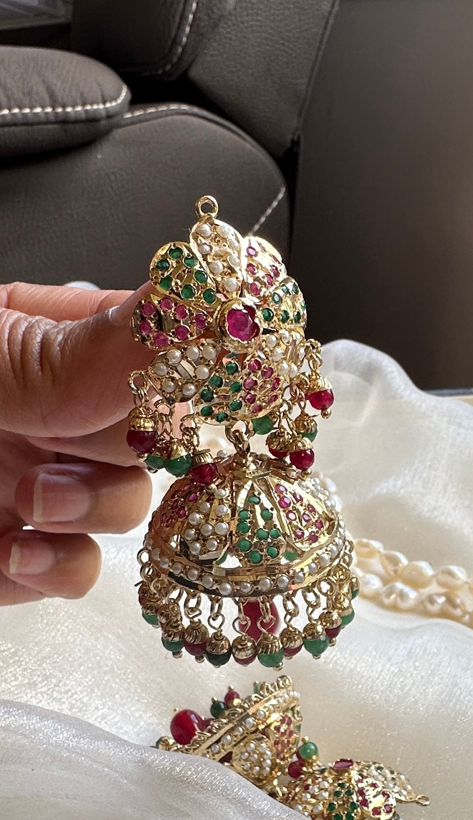 Real jadau jhumka