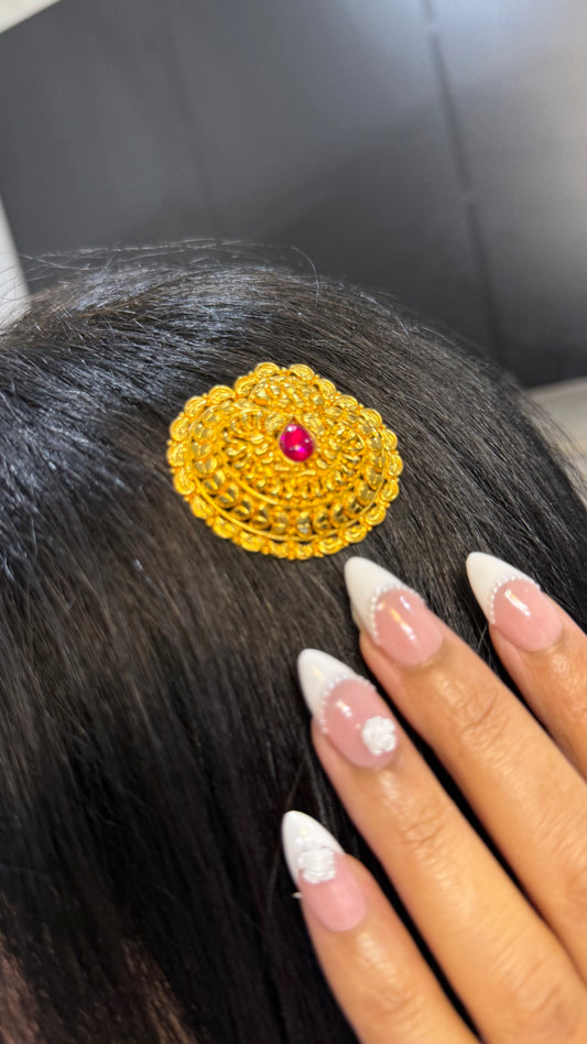 Gold plated hair clip (sui ) sandookh collection