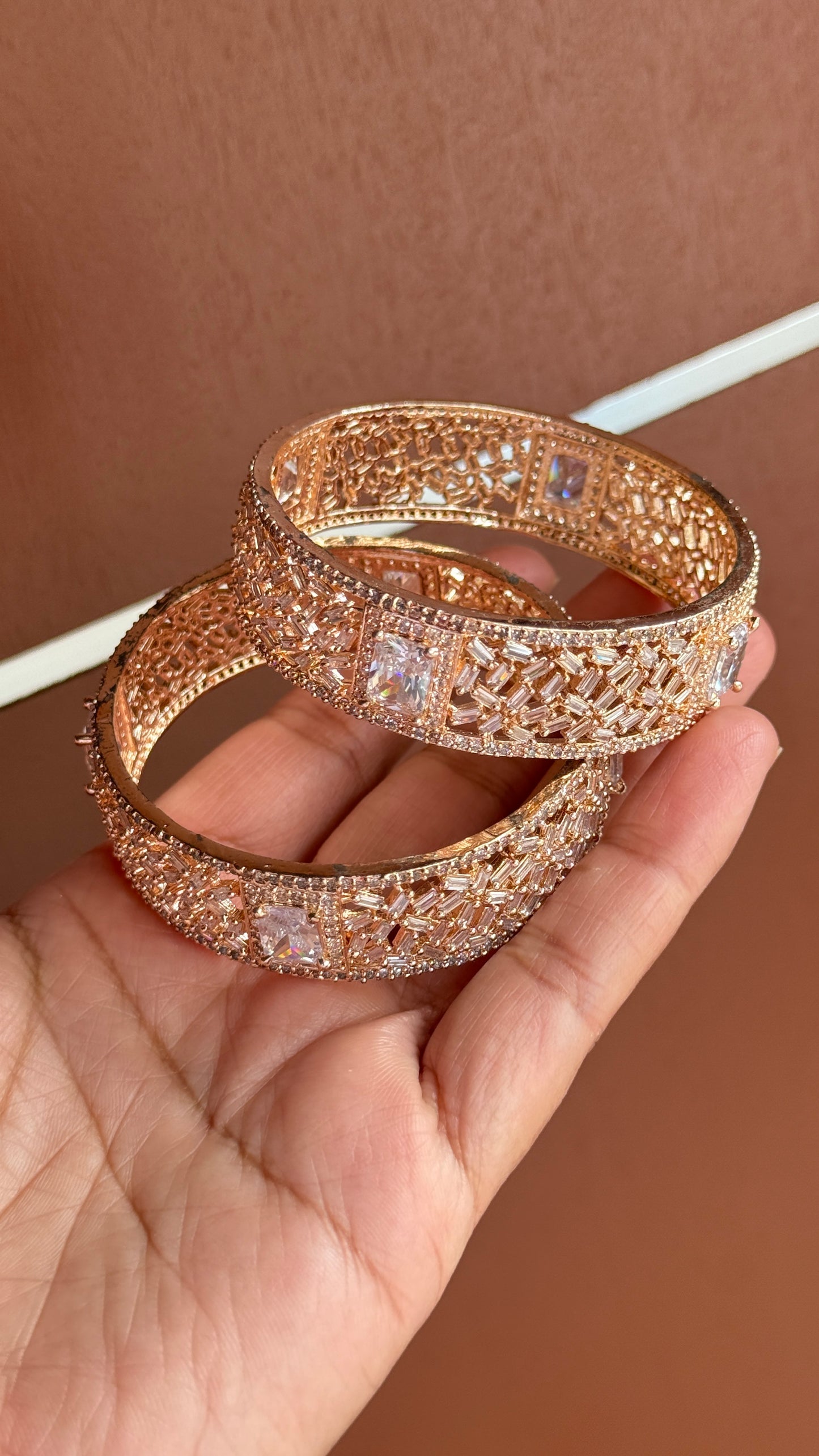 American Diamond Rose gold kangan