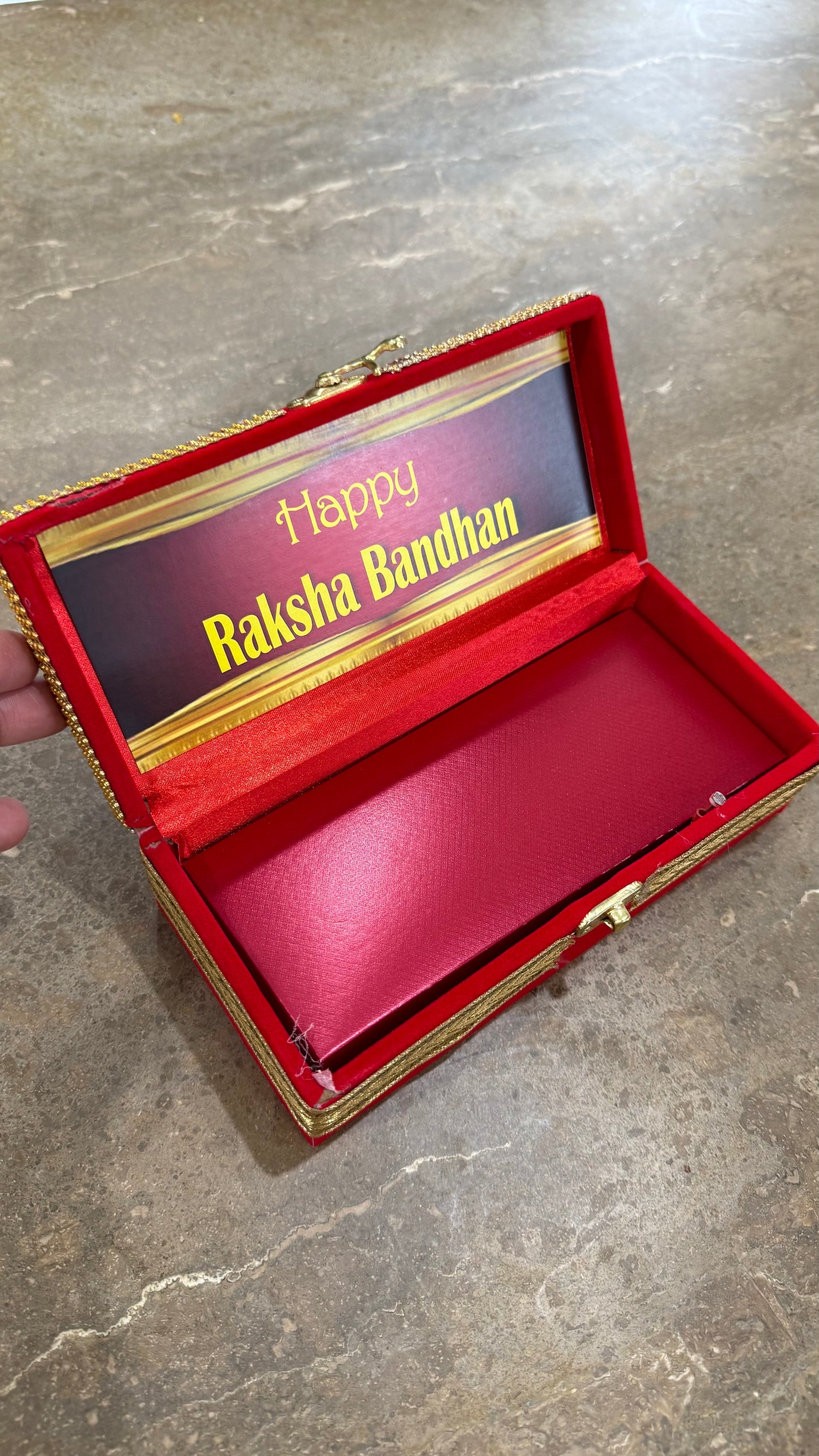 velvet box with music Rakhi Gift Hamper Bhai brother empty box