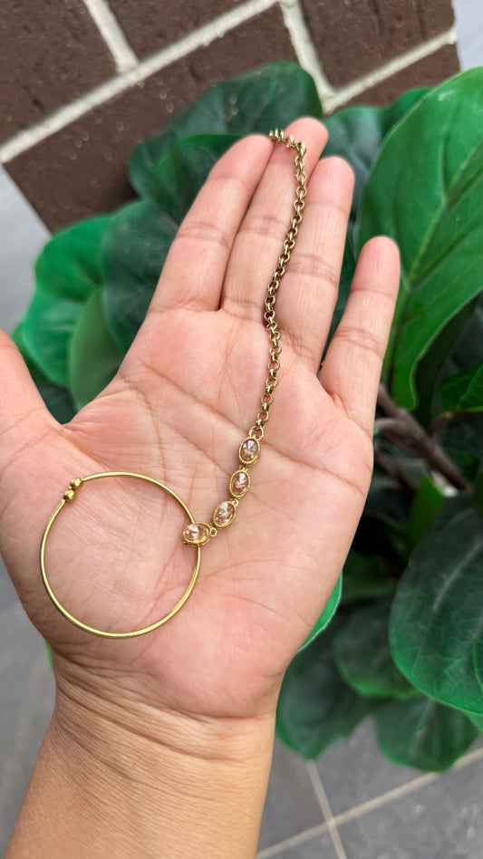 Kundan Nath (Non-Piercing Nose Ring) – Traditional Bridal Nath