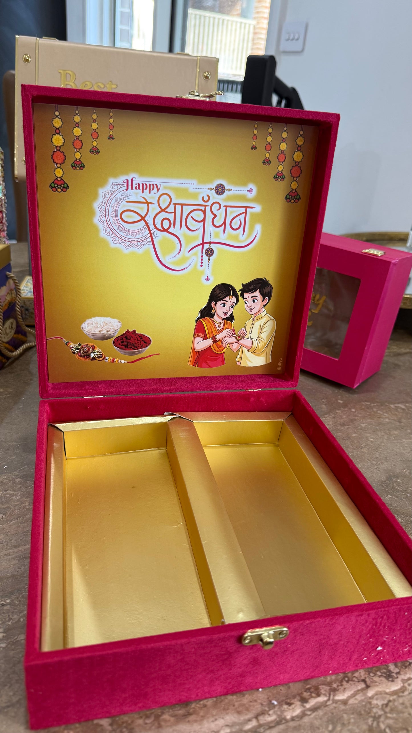 rakhi gift hamper empty box