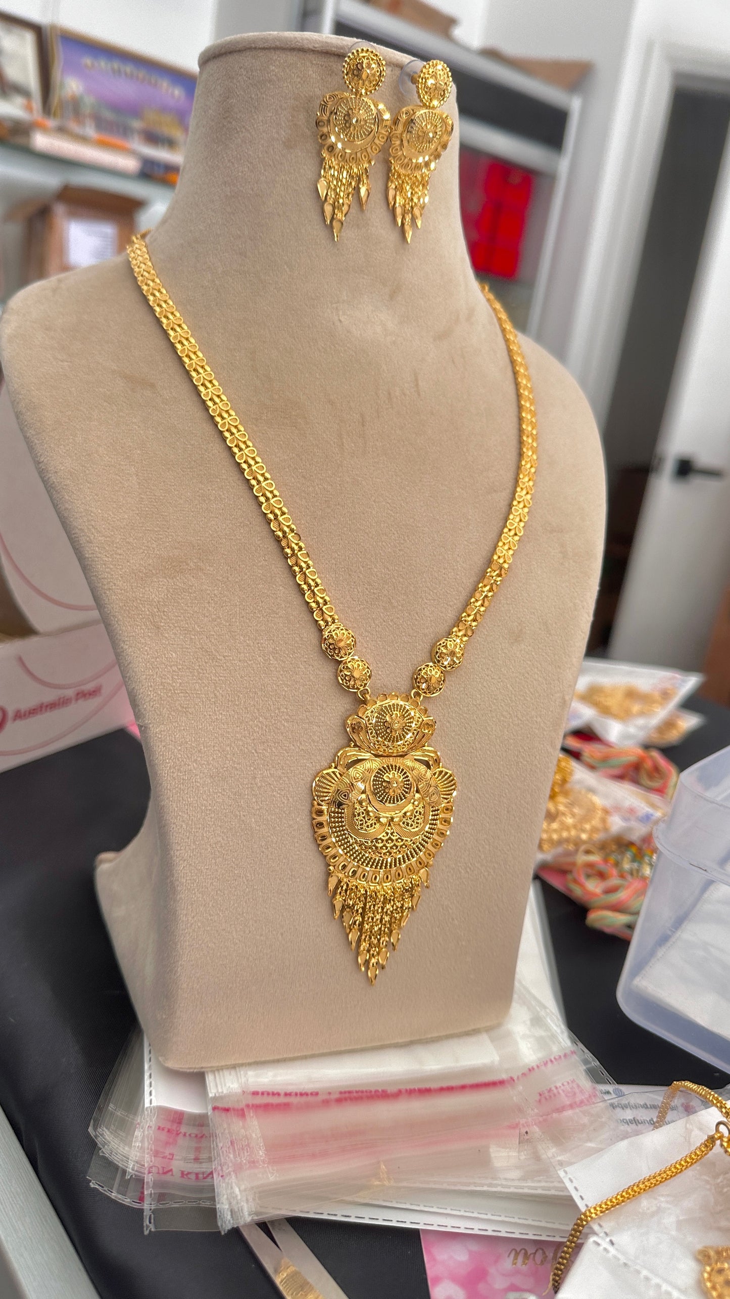 Gold plated raani haar Sandookh collection