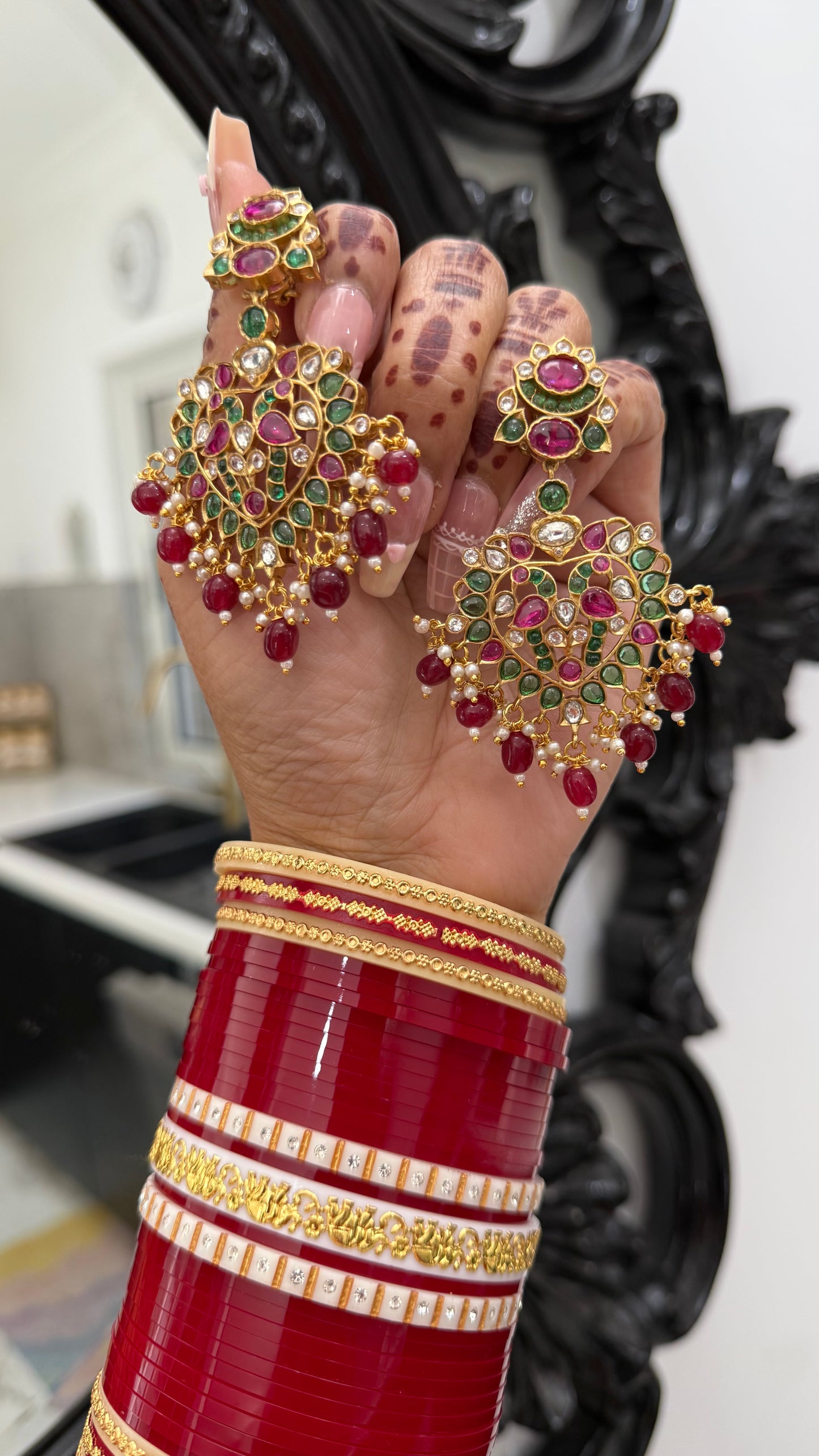 Sabyasachi Inspired Bridal Choker Set with Matching Earrings | Indian Bridal Jewellery Australia