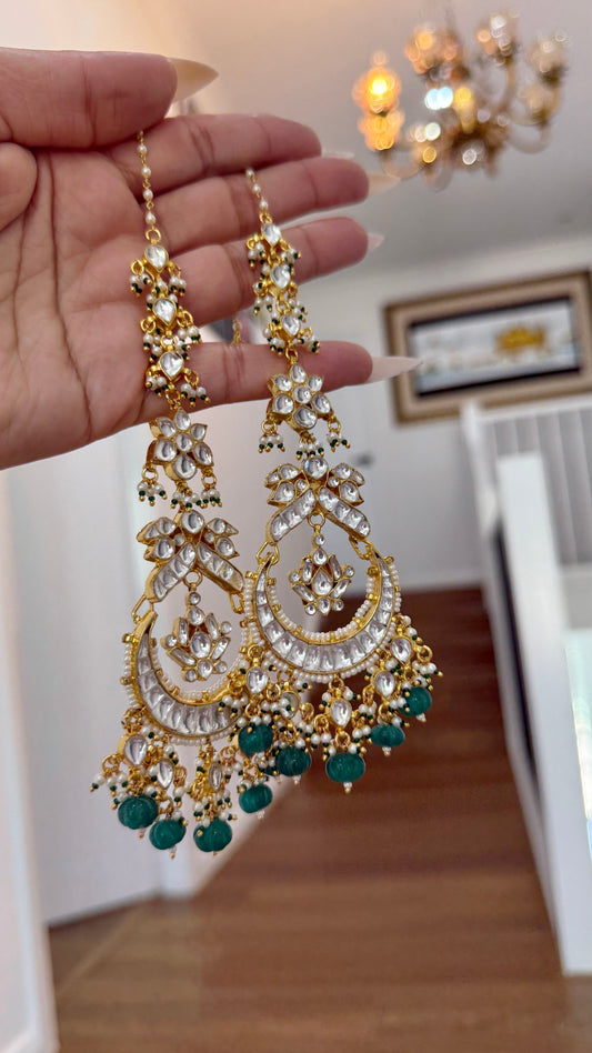 Pachi kundan earrings