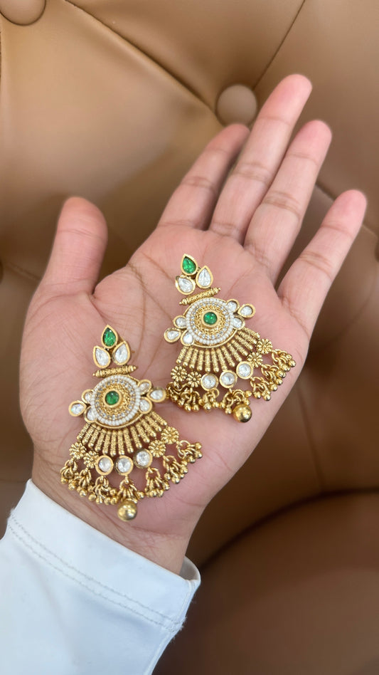 Antique gold look earrings Sandookh collection