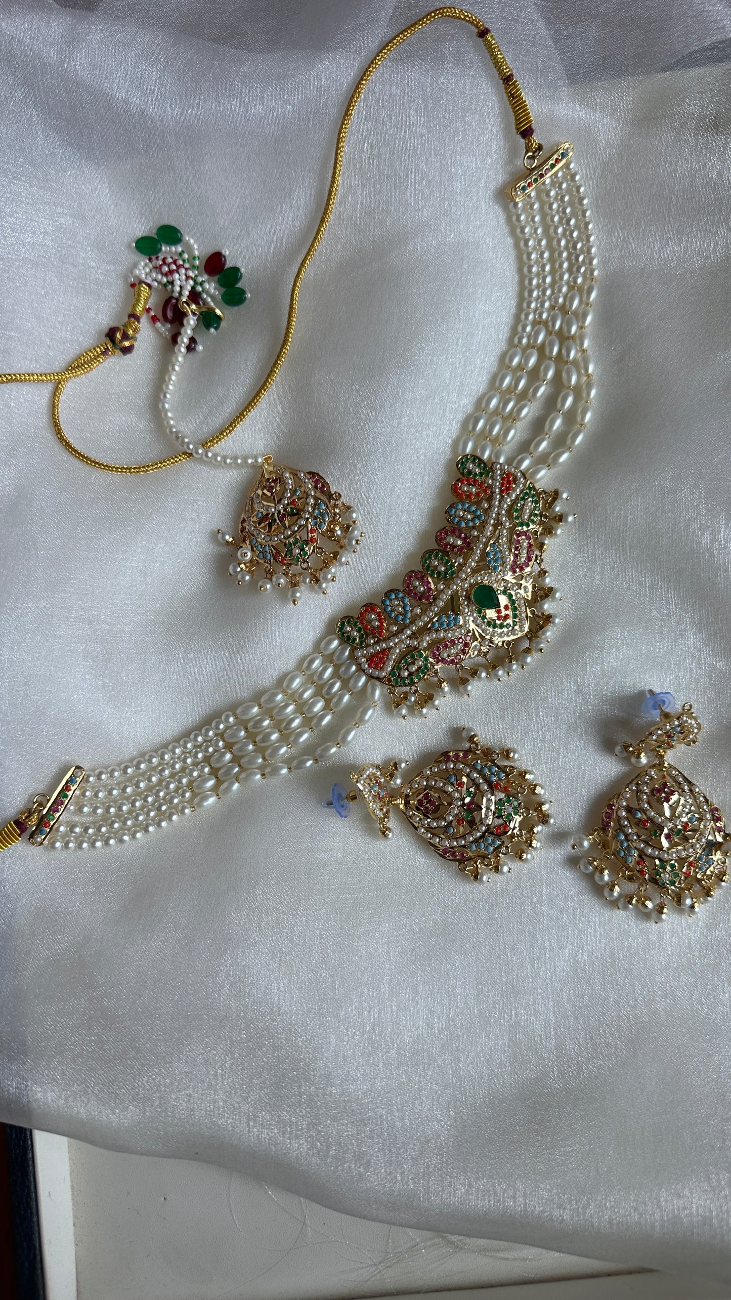 Real jadau gold plated necklace