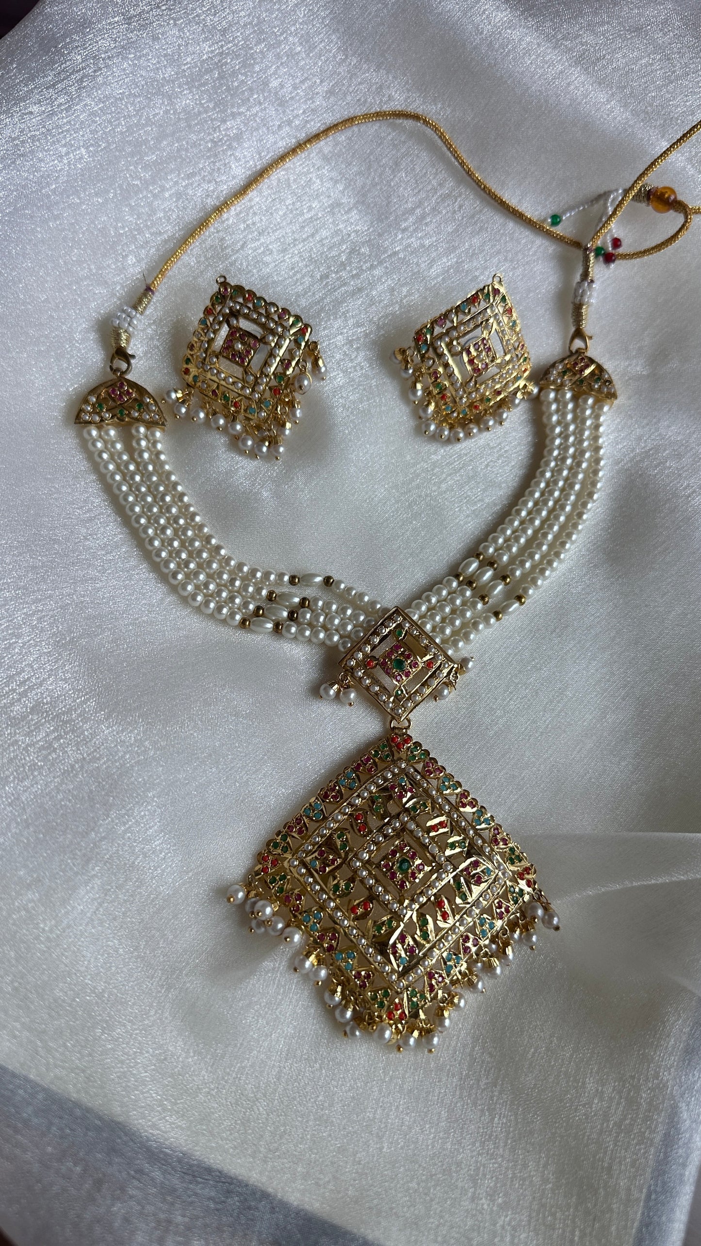 Real jadau gold plated necklace or choker