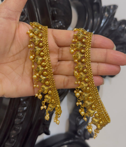 Gold plated anklets