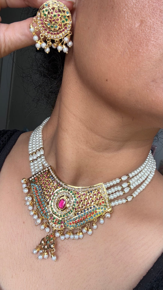 Gold Plated Necklace Real jadau