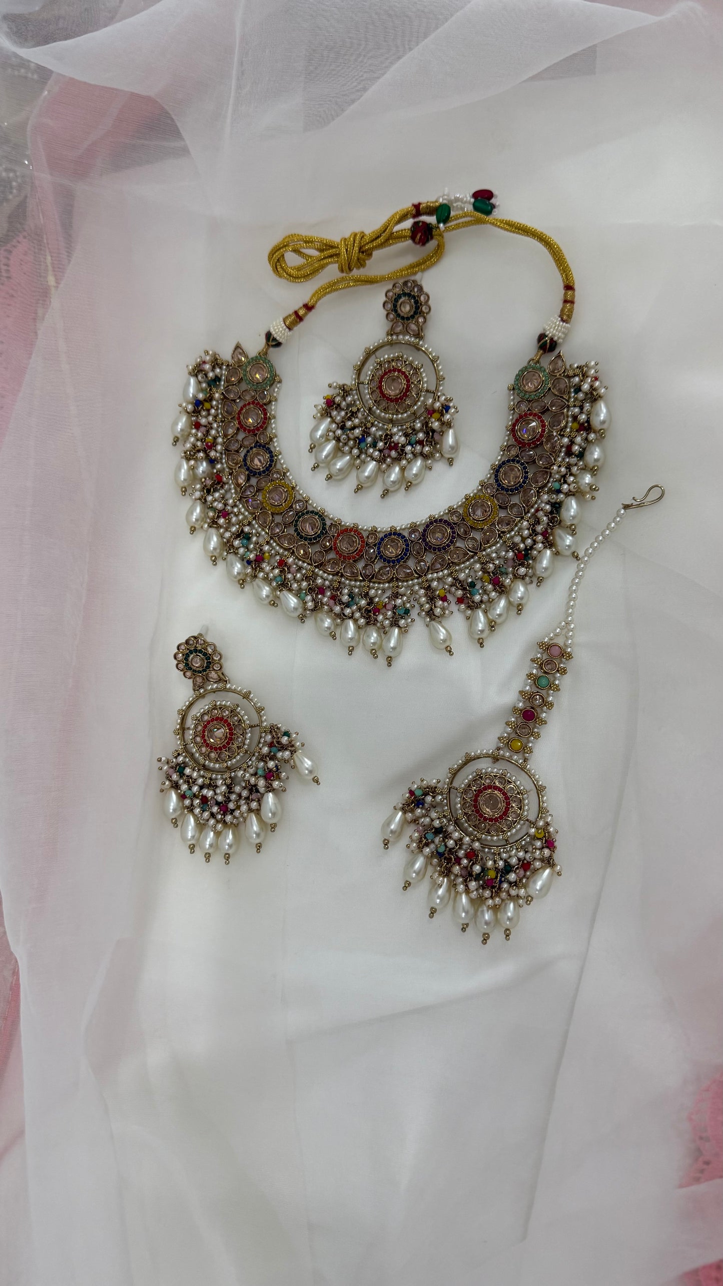 Polki Kundan Necklace Multi