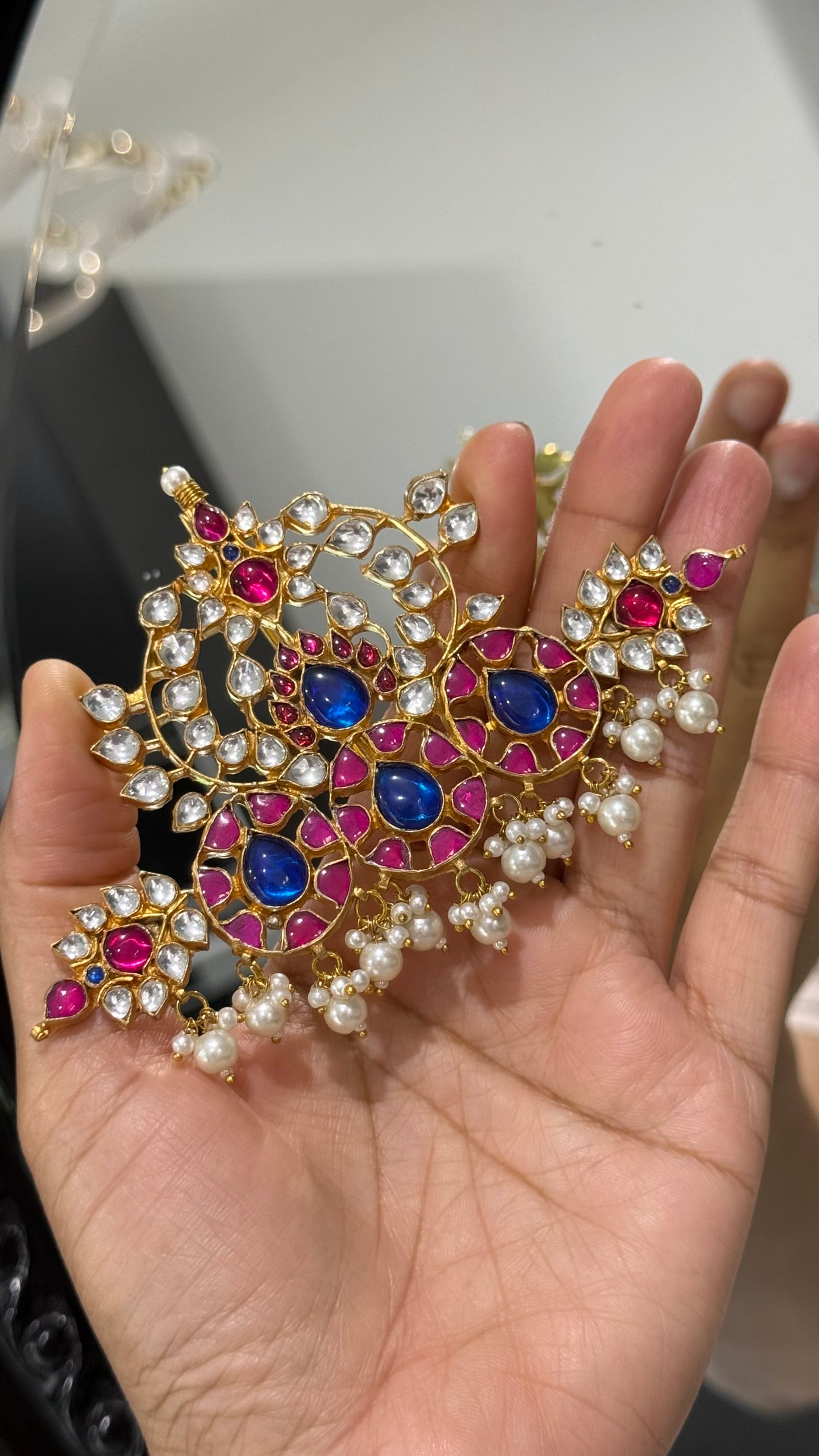 Handcrafted Wedding Kalgi Pachi – Groom/Men Turban Accessory | Gold-Plated | Mehar Punjab Designs