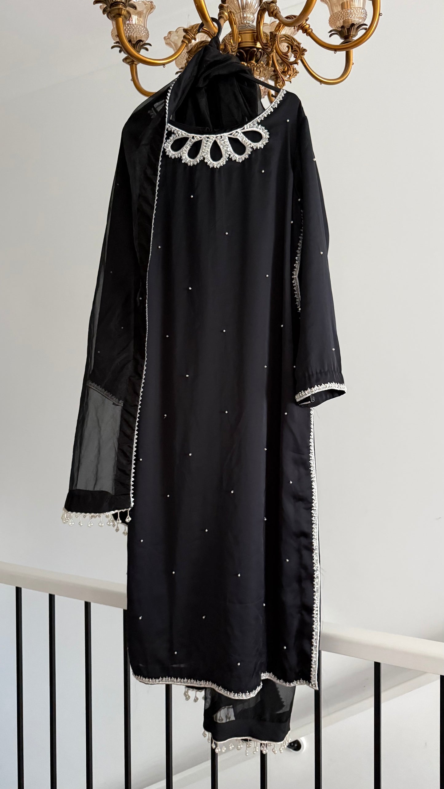Three piece Pakistani hand work outfit