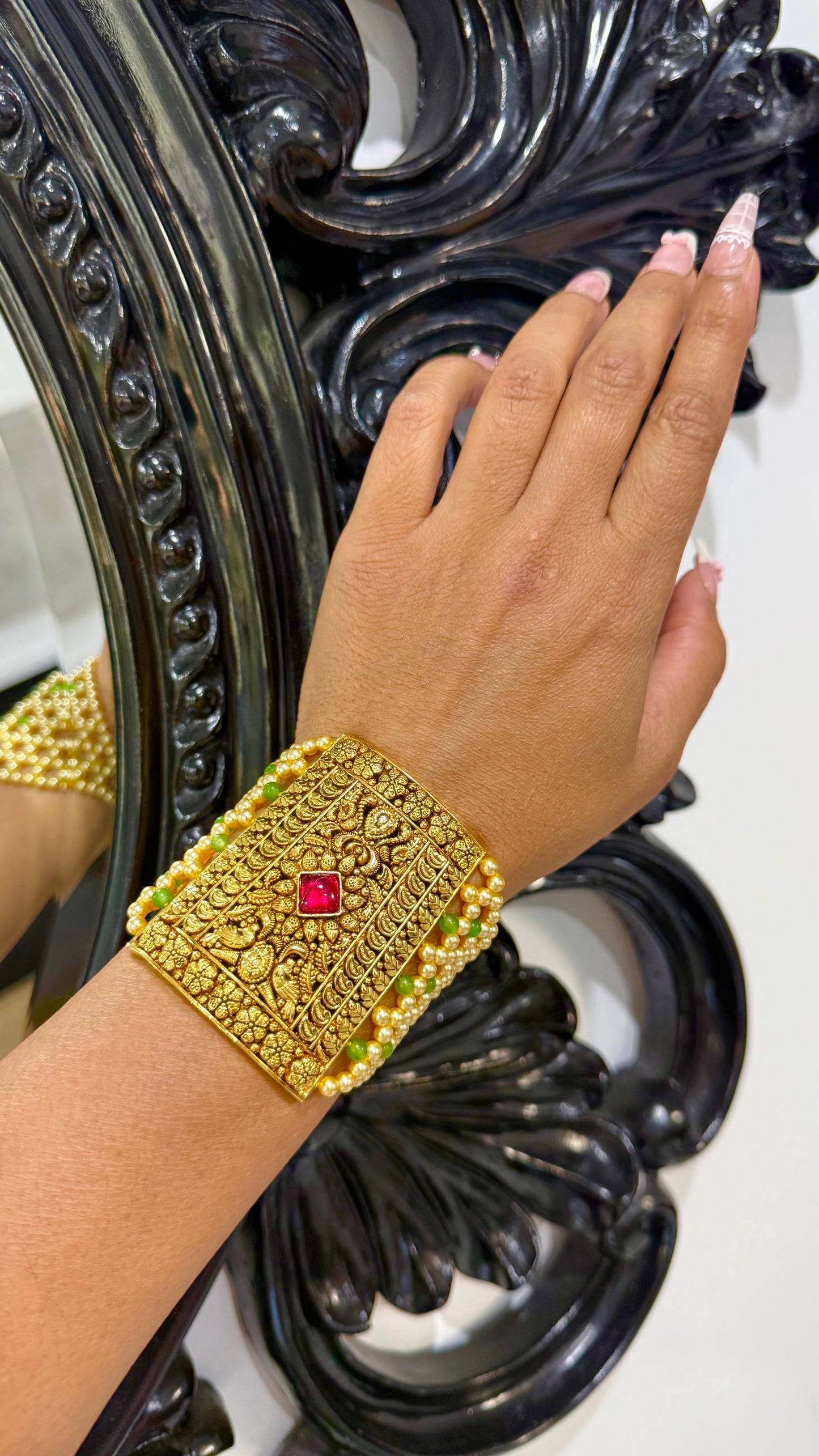 Gold Plated Bahi Bracelet for Women | Traditional Indian Jewellery Australia