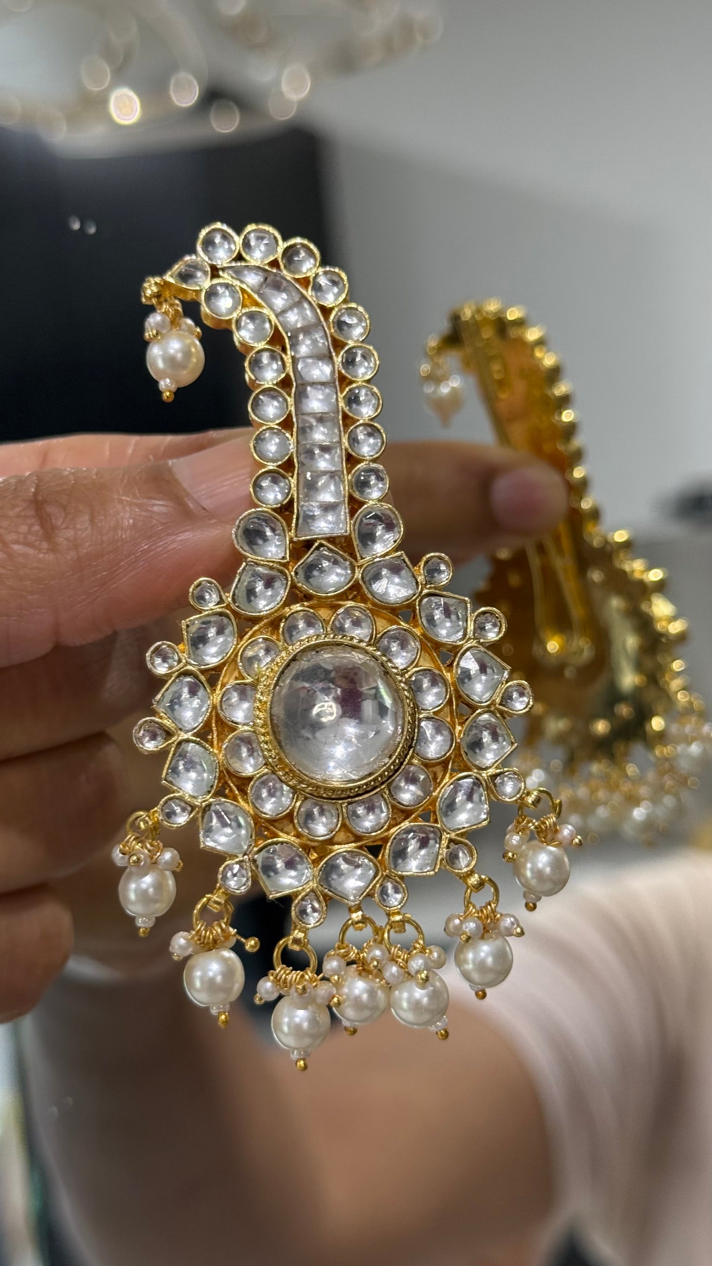 Handcrafted Wedding Kalgi Pachi – Groom/Men Turban Accessory | Gold-Plated | Mehar Punjab Designs