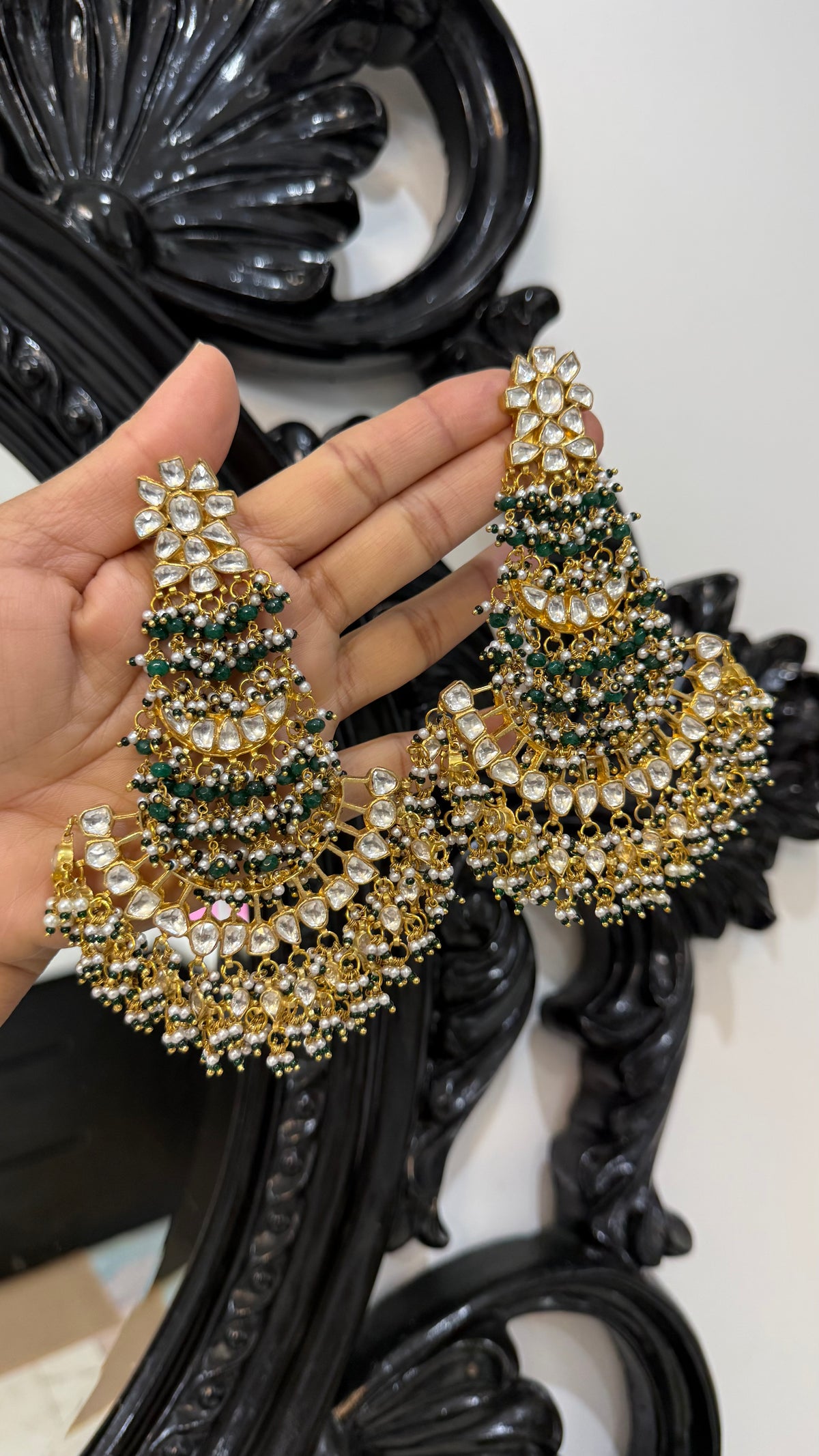 Pachi Kundan earrings hand made