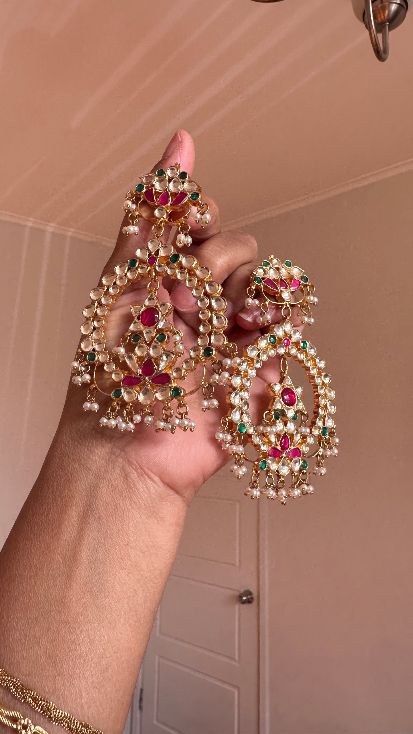 Pachi kundan earrings