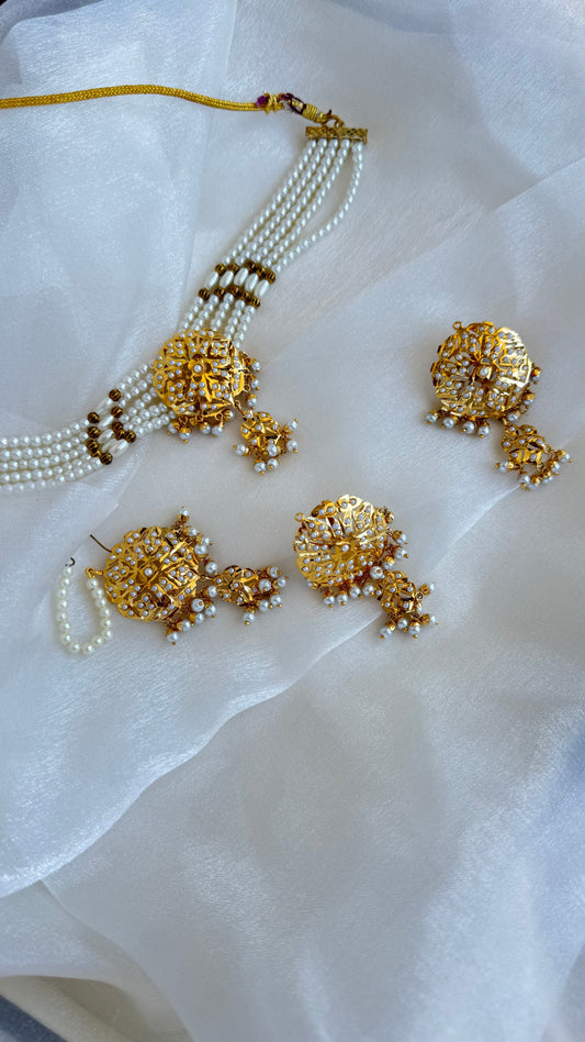 Real jadau gold plated necklace