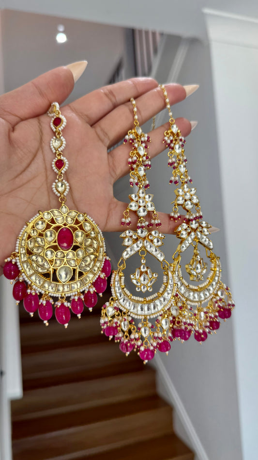 Pachi kundan earrings