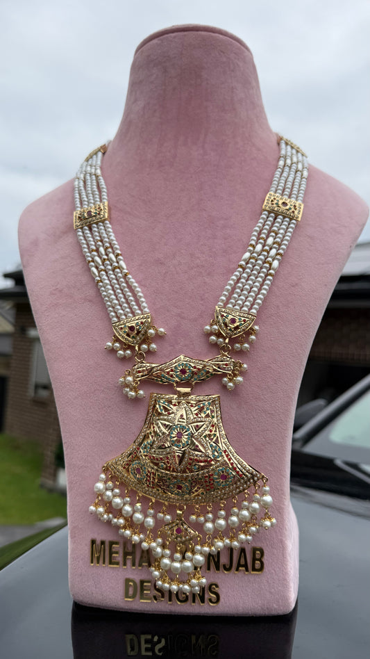 Gold Plated Necklace Real jadau  Raani haar