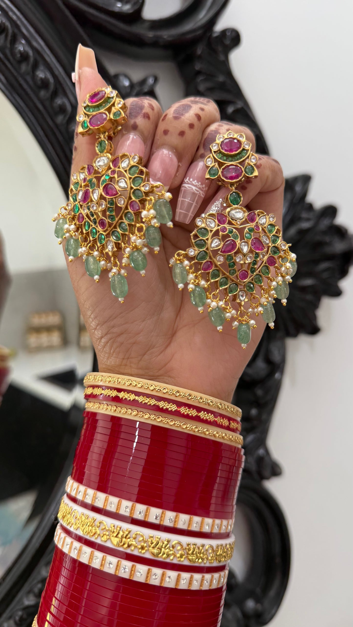 Sabyasachi Inspired Bridal Choker Set with Matching Earrings | Indian Bridal Jewellery Australia