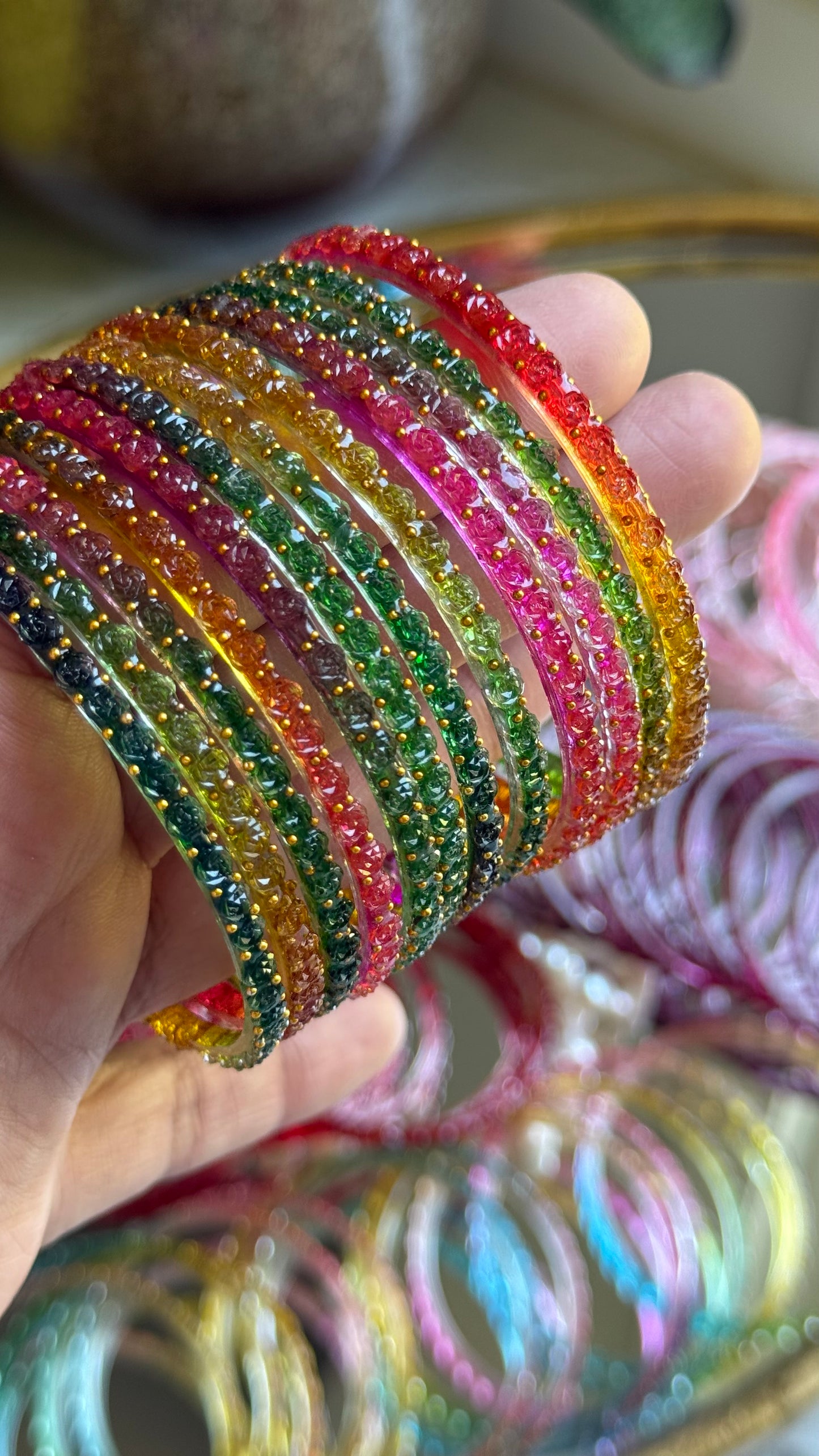 Glass Bangles for Karvachauth multi 2