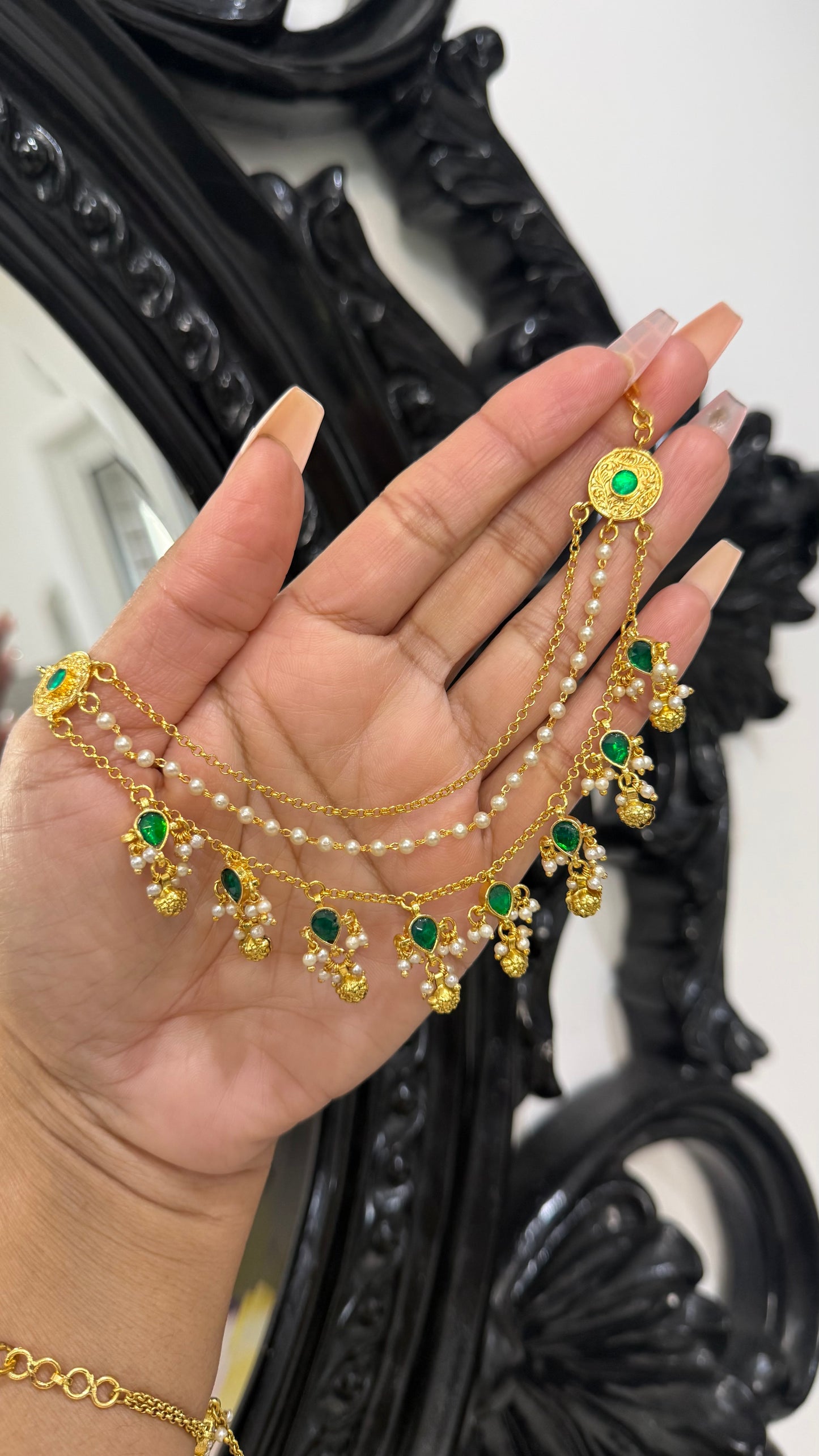 Premium Pachi Kundan sahare detachable goes with any earrings
