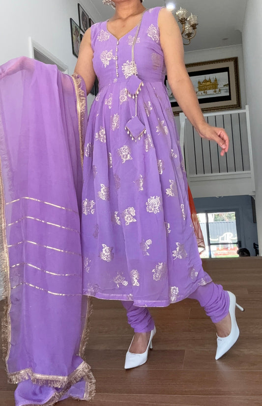 Anarklai with dupatta Indian outfit