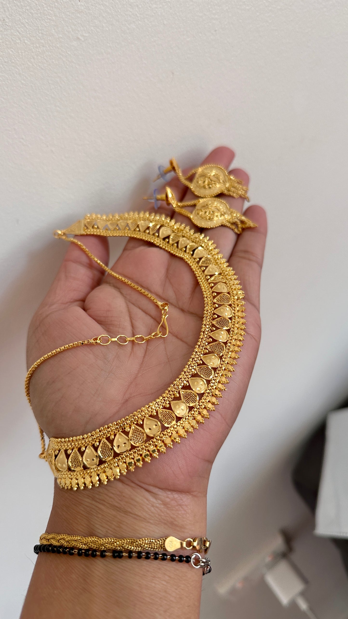 Gold plated necklace set Sandookh collection