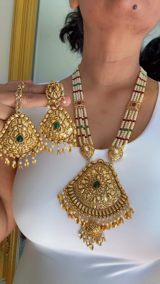 Gold plated raani haar Sandookh collection