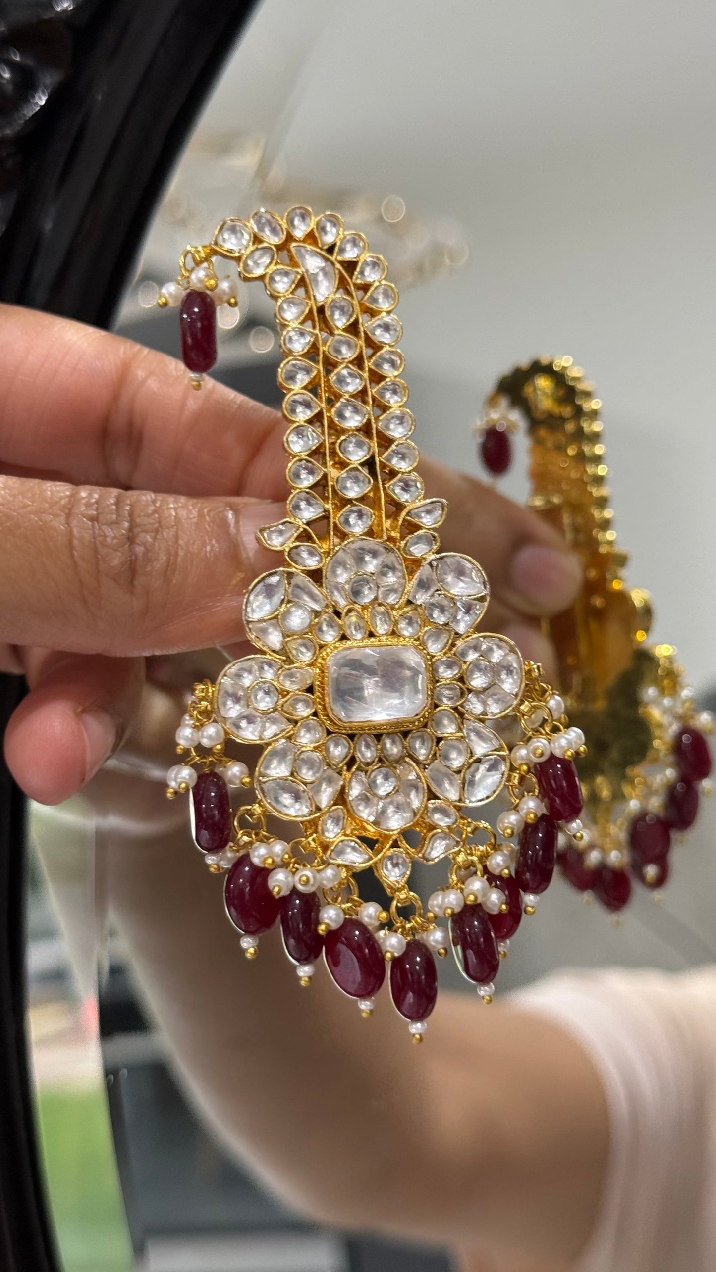 Handcrafted Wedding Kalgi Pachi – Groom/Men Turban Accessory | Gold-Plated | Mehar Punjab Designs