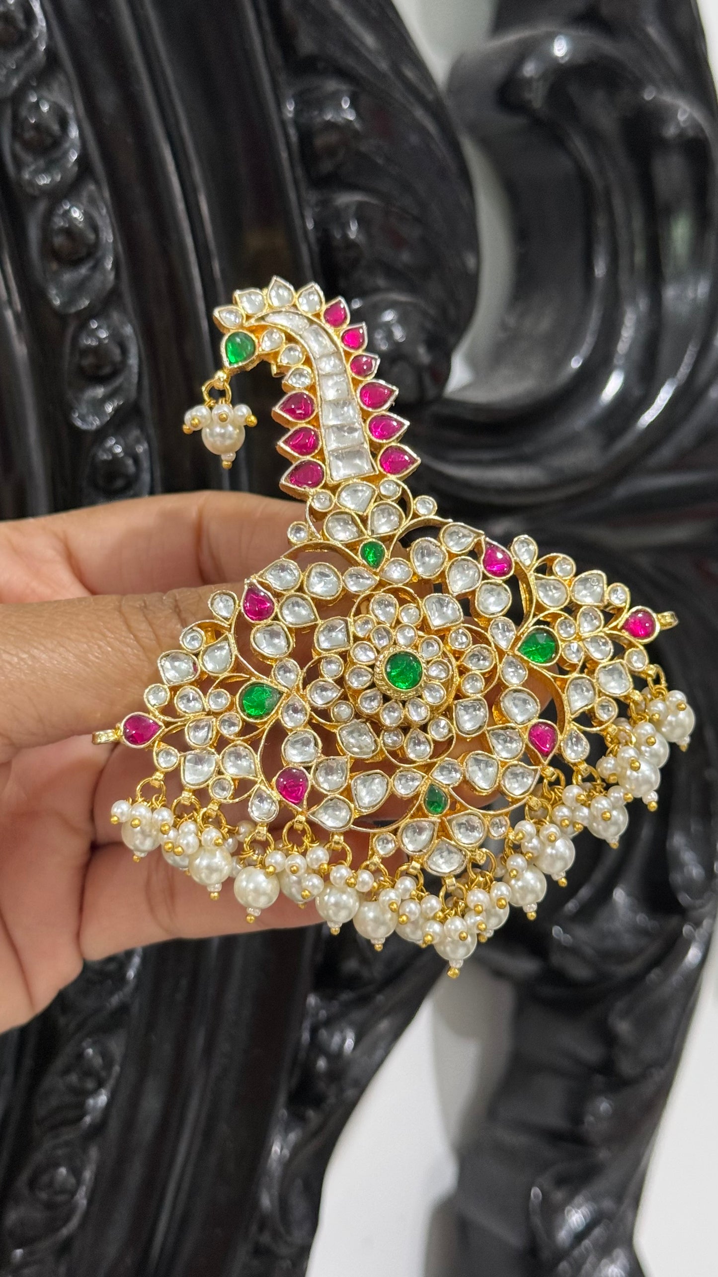 Handcrafted Wedding Kalgi Pachi – Groom/Men Turban Accessory | Gold-Plated | Mehar Punjab Designs