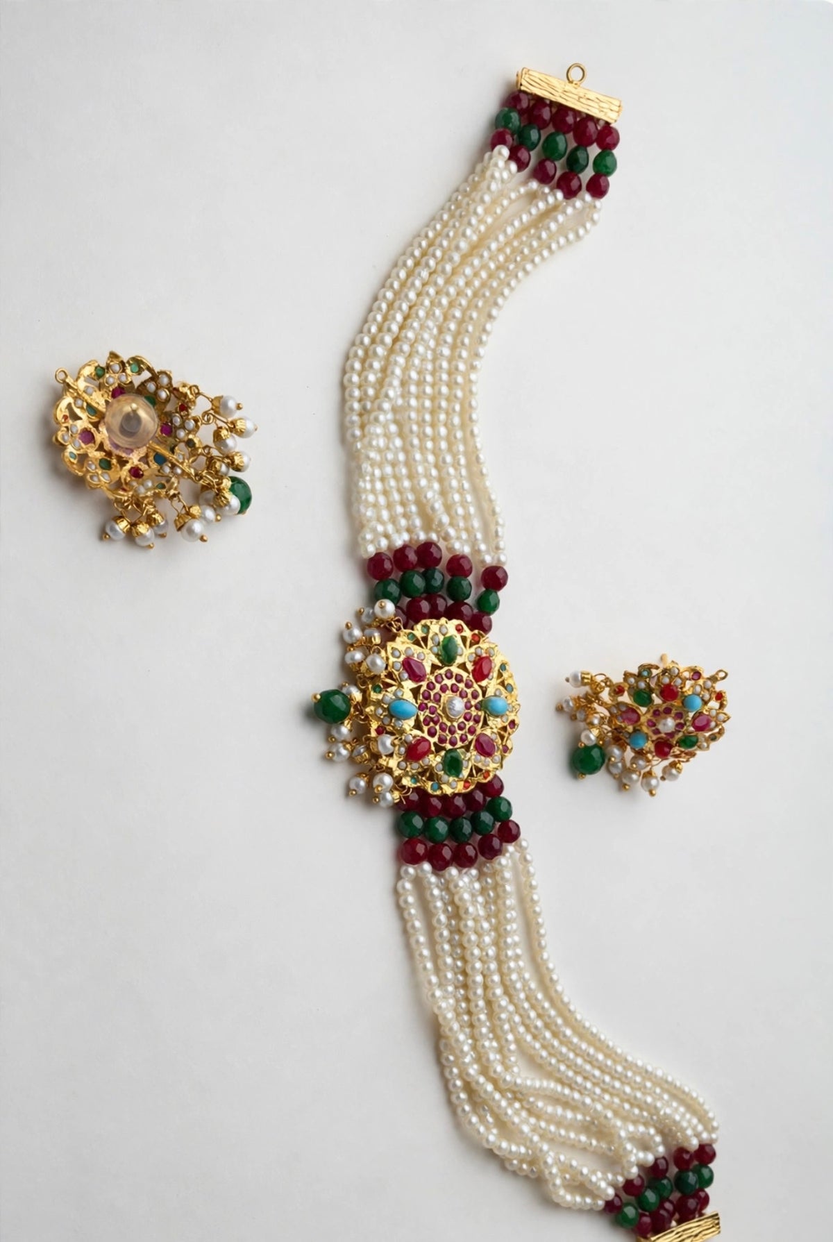 Real jadau gold plated necklace