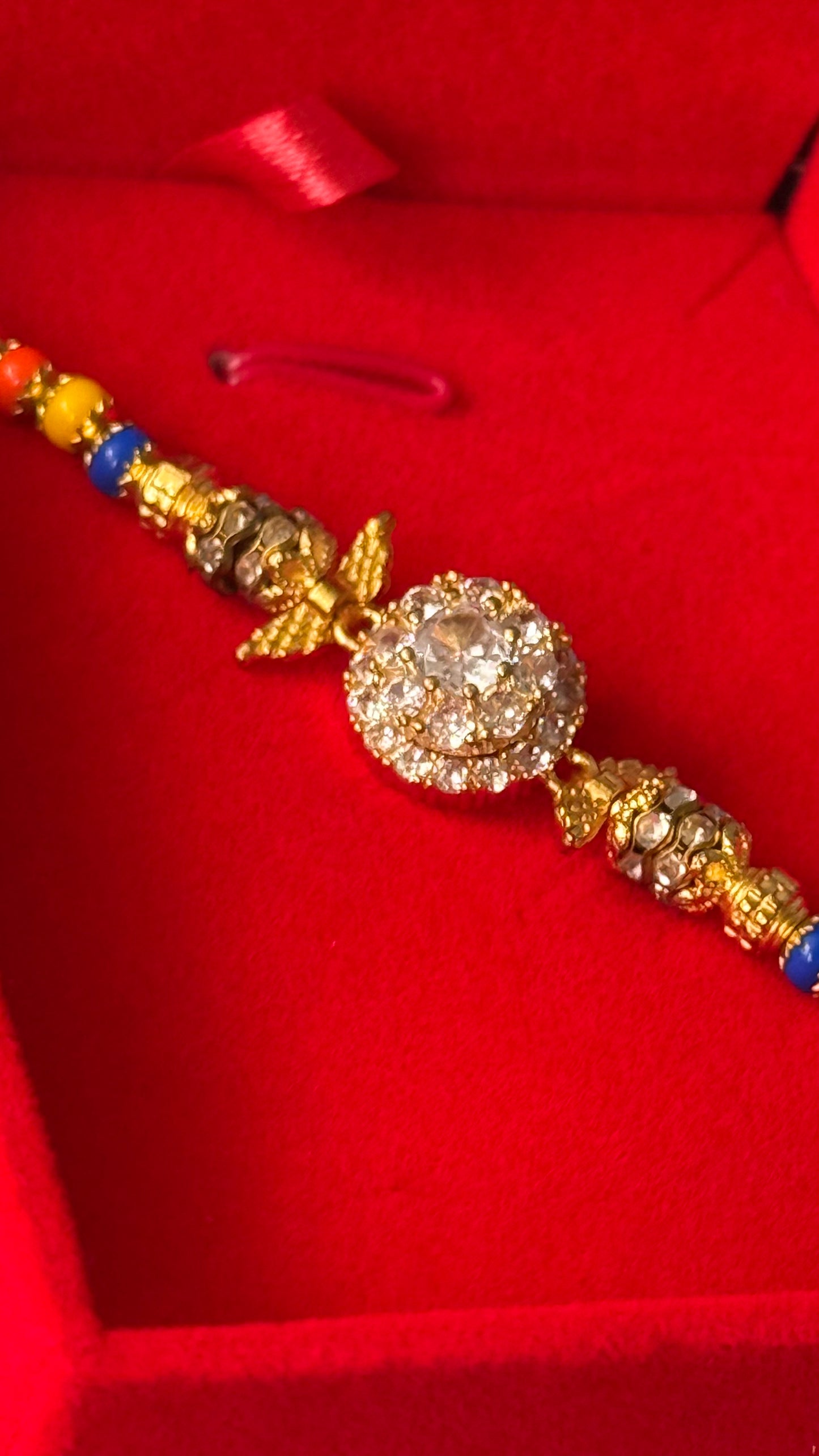 velvet box revolving  rakhi