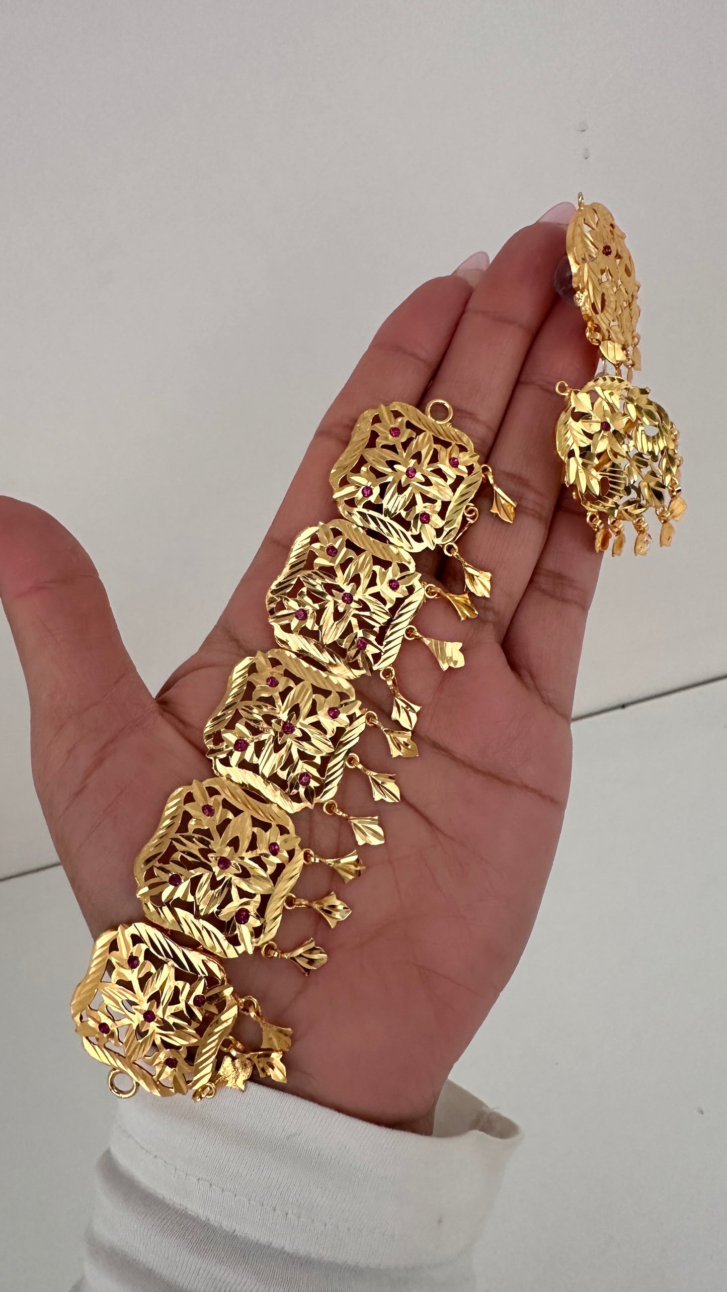 Gold plated choker set Sandookh collection bridal