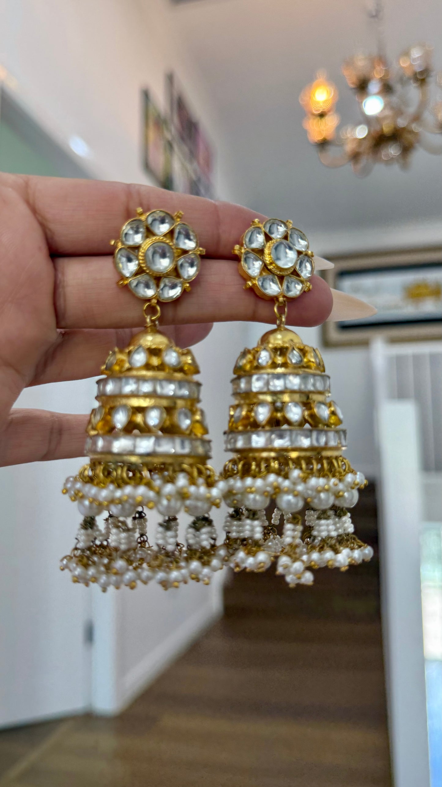 Pachi kundan earrings