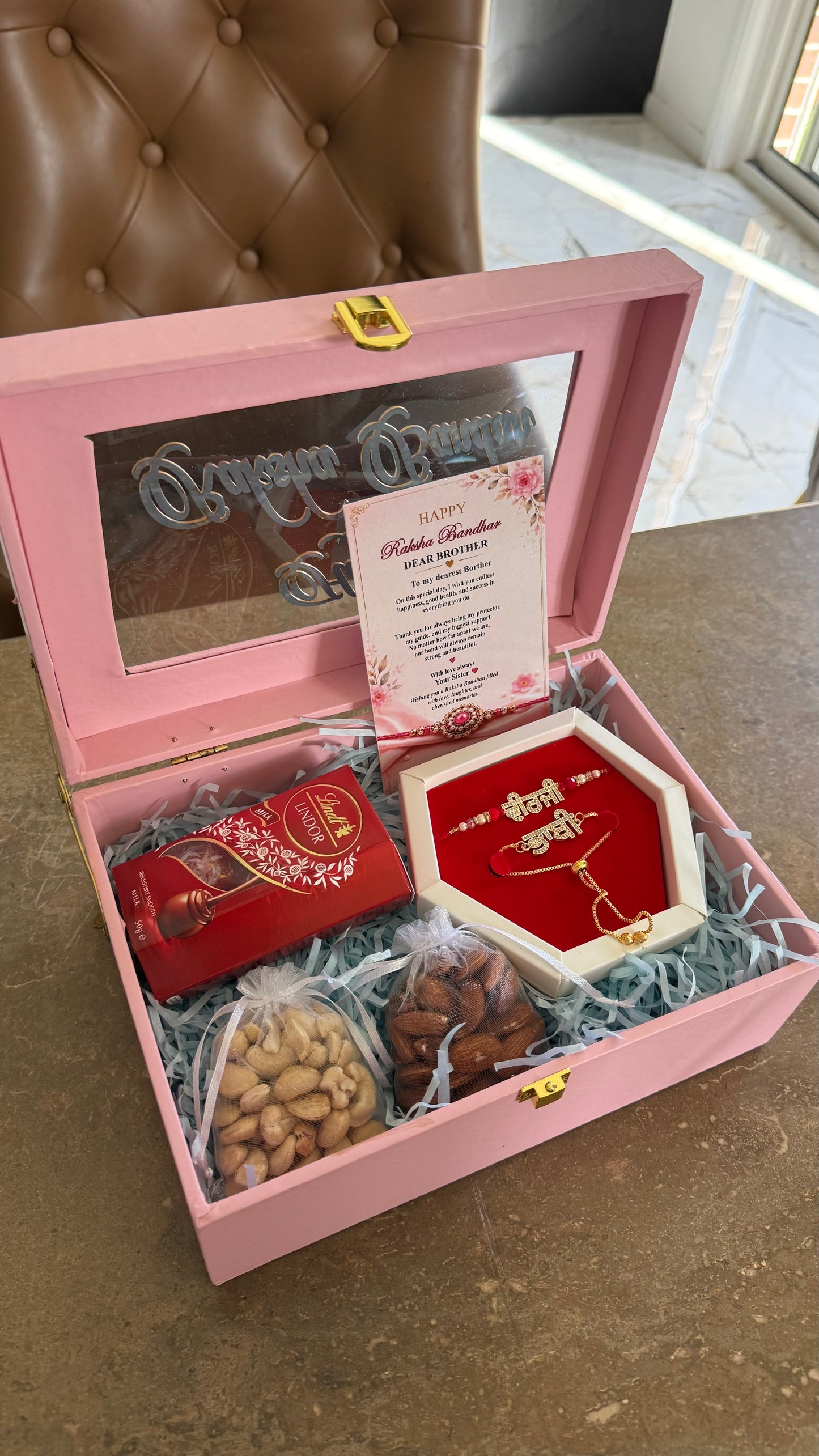Premium  Rakhi gift hamper for Brother and Bhabi combo